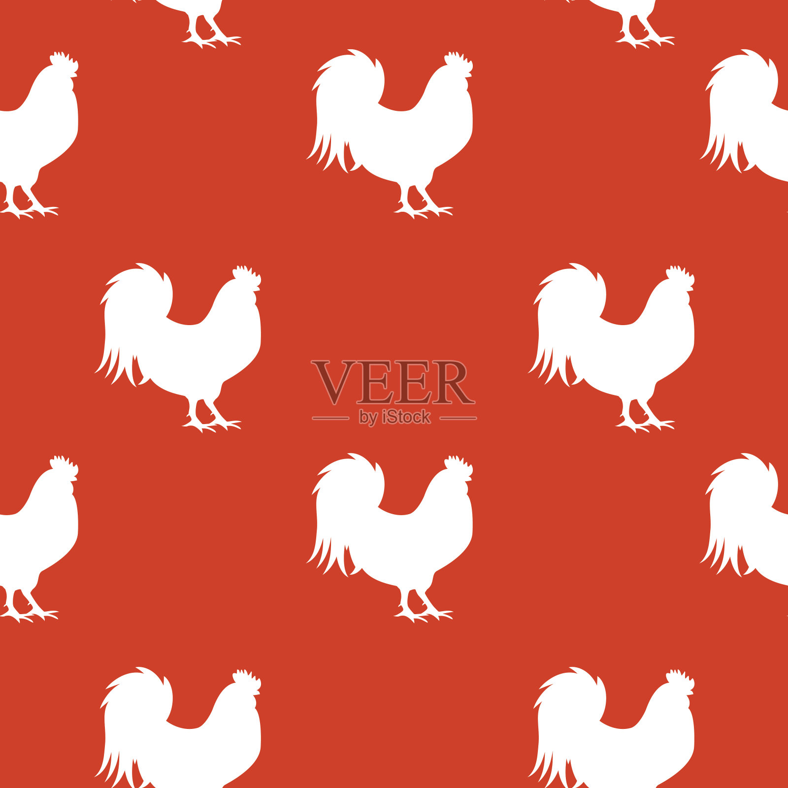 矢量图的红火鸡，符号2017年o插画图片素材