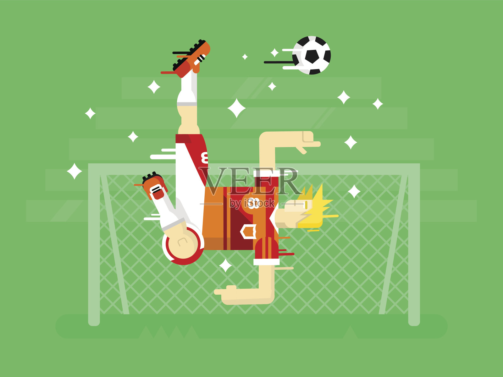 足球运动员插画图片素材