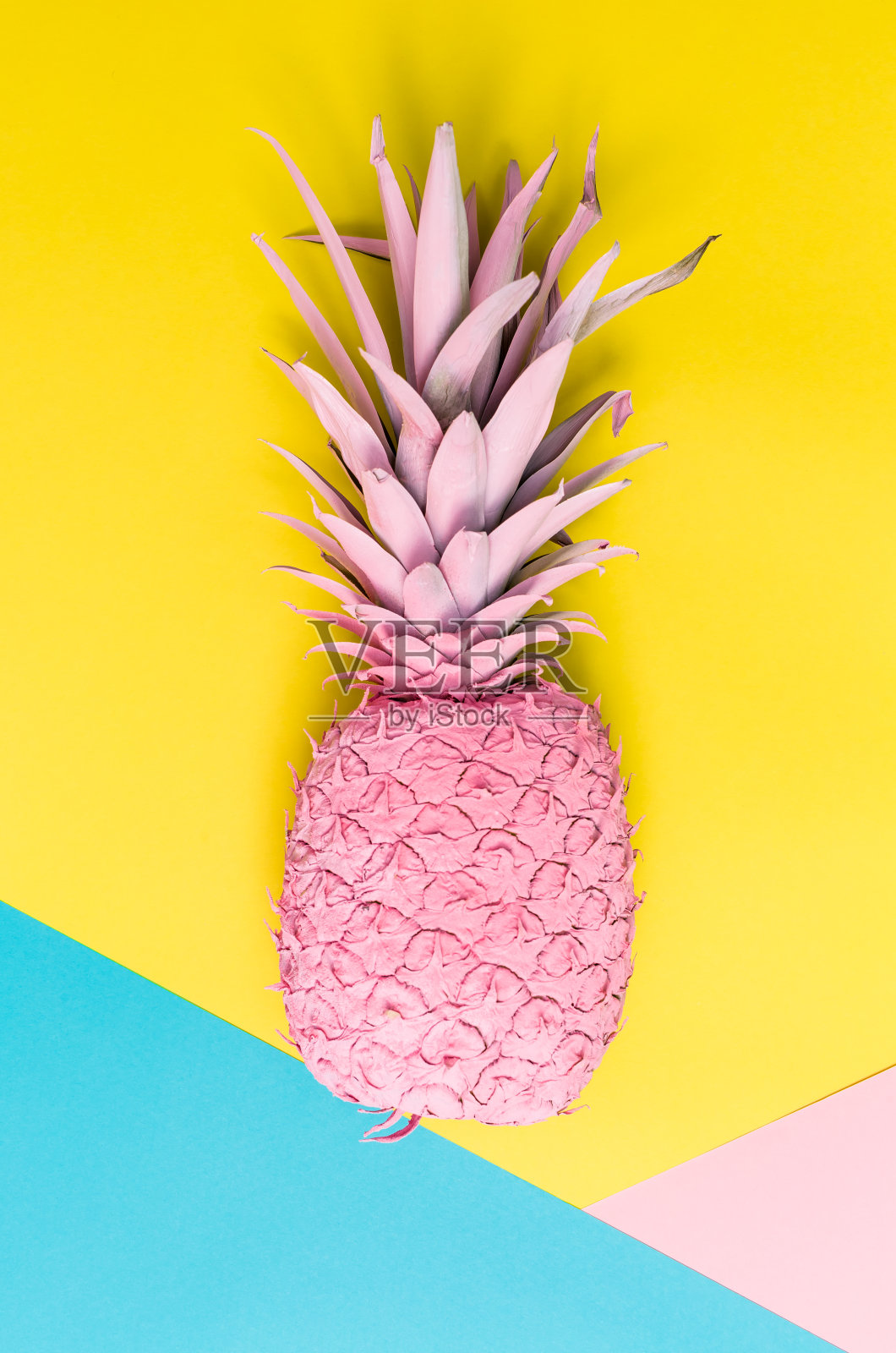 粉色画菠萝照片摄影图片