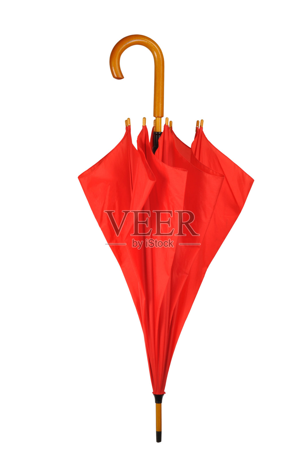白色背景上的红色伞照片摄影图片