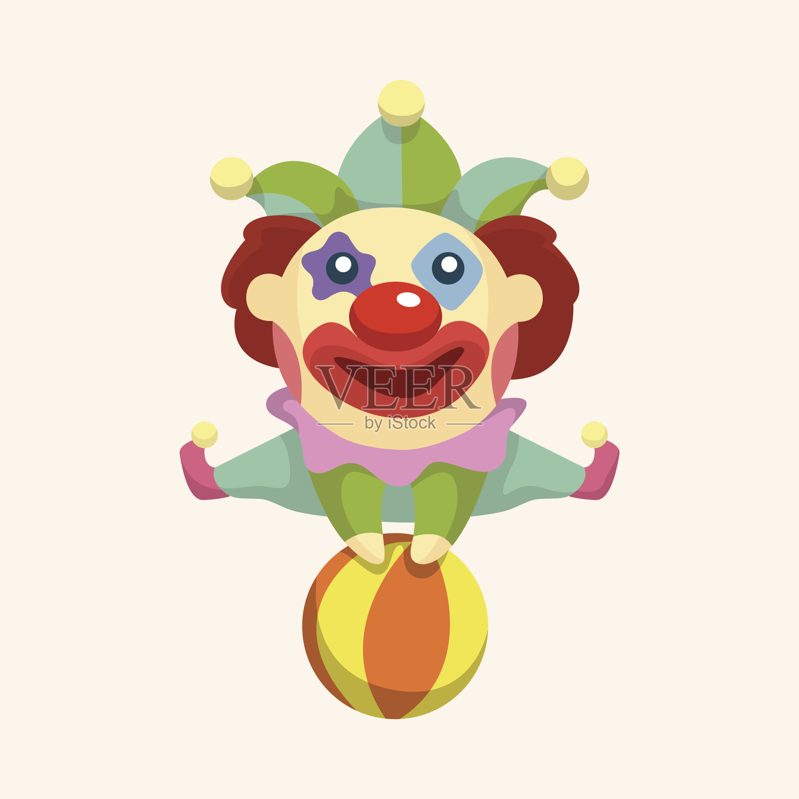 小丑的主题元素插画图片素材