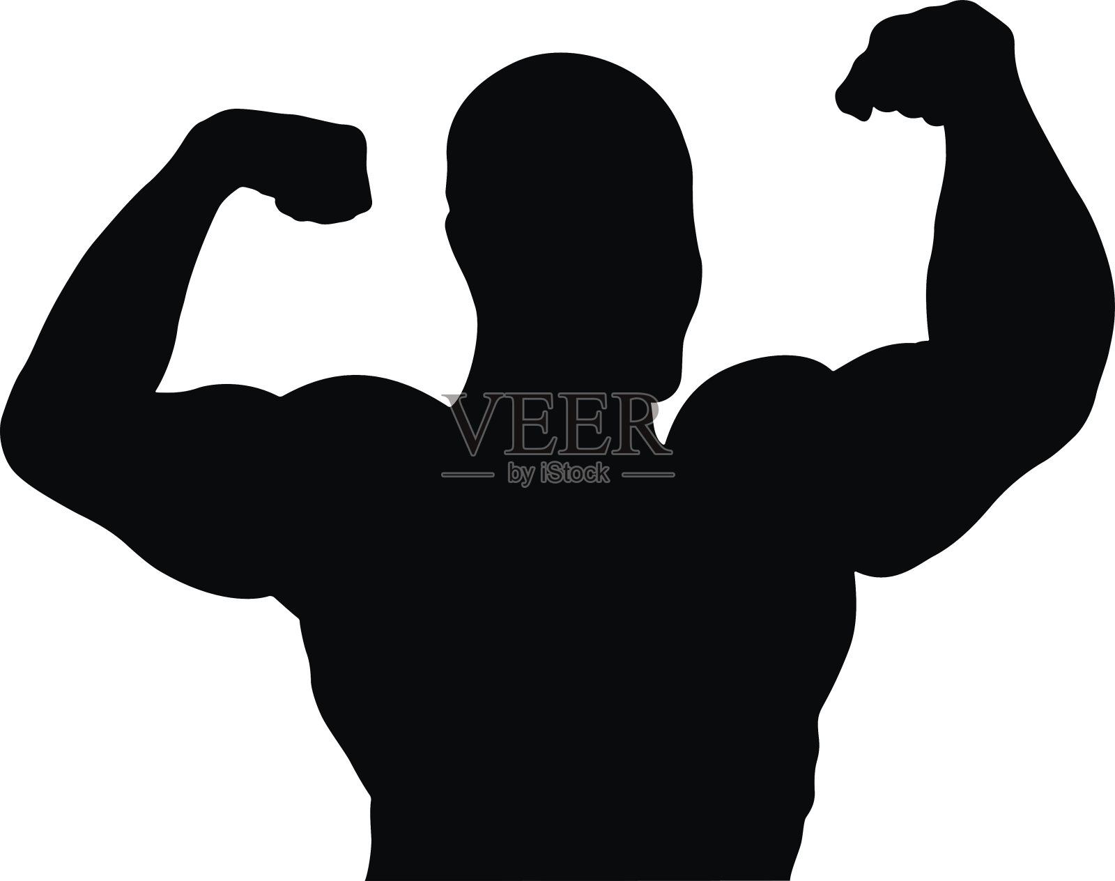 运动员健美运动员背部的二头肌设计元素图片