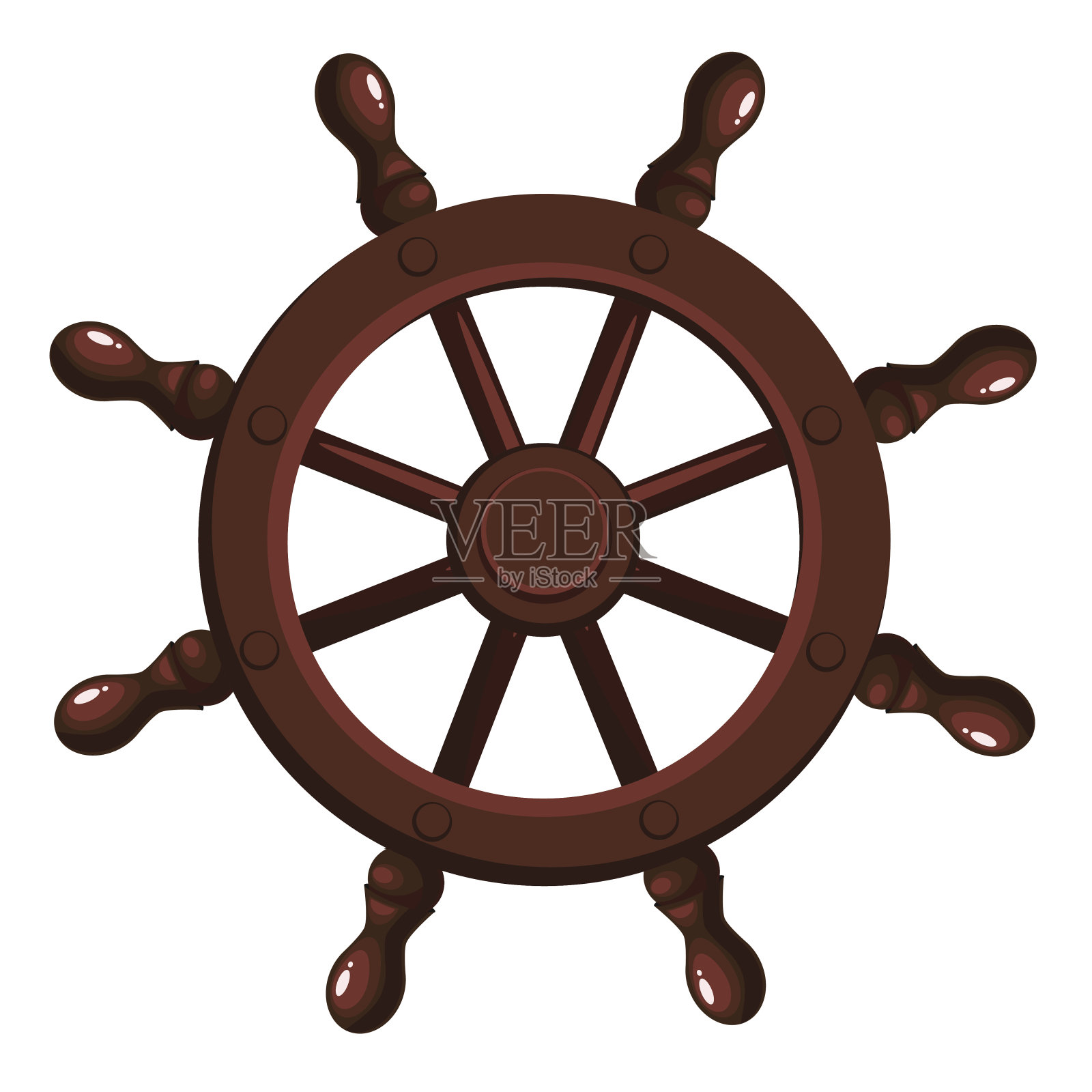 卡通船的轮设计元素图片