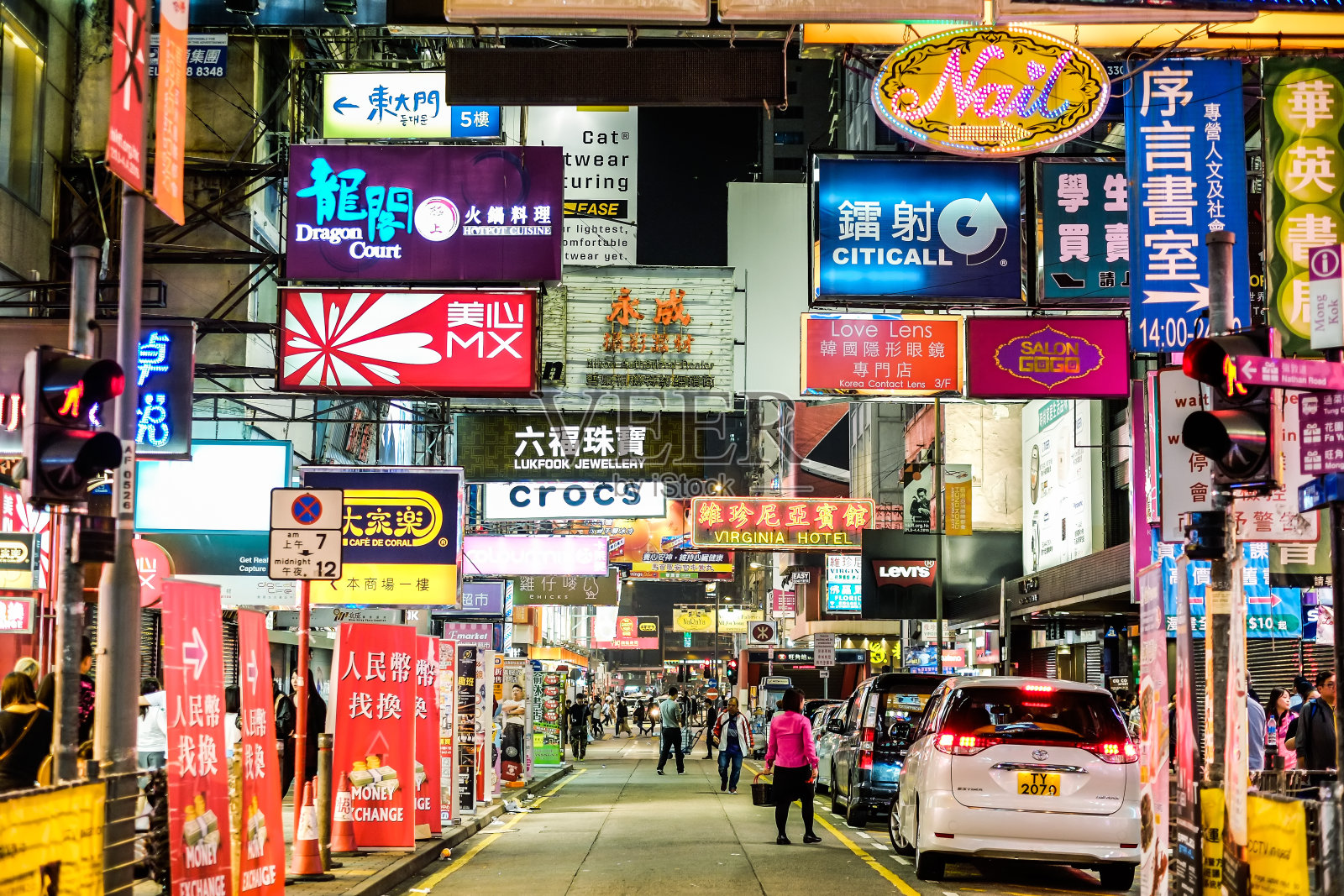 香港的霓虹灯招牌照片摄影图片