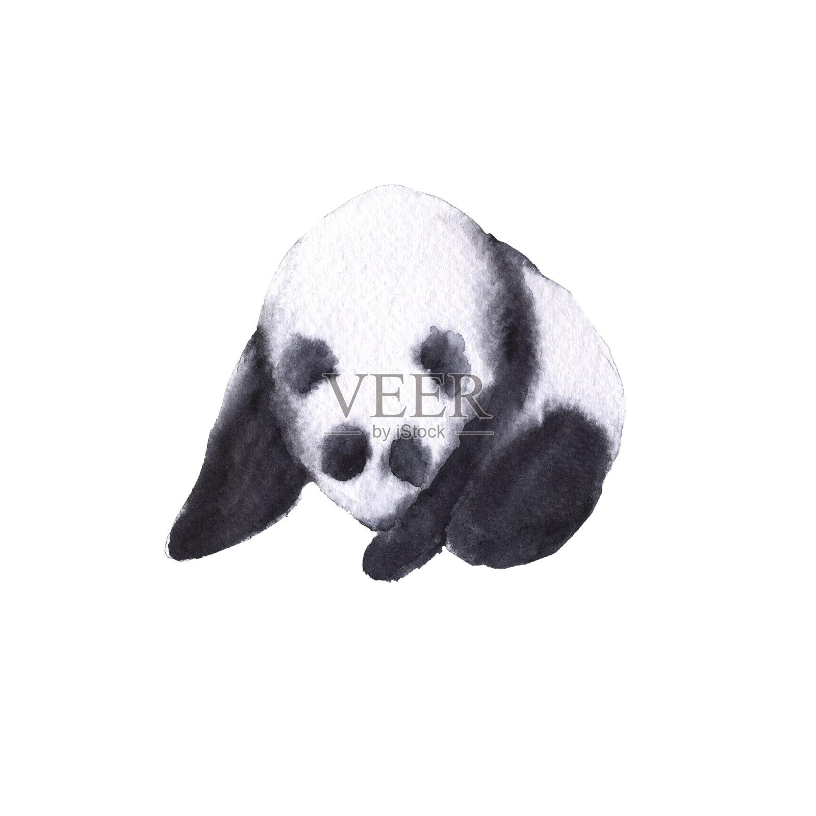 熊猫。孤立在白色背景上。插画图片素材