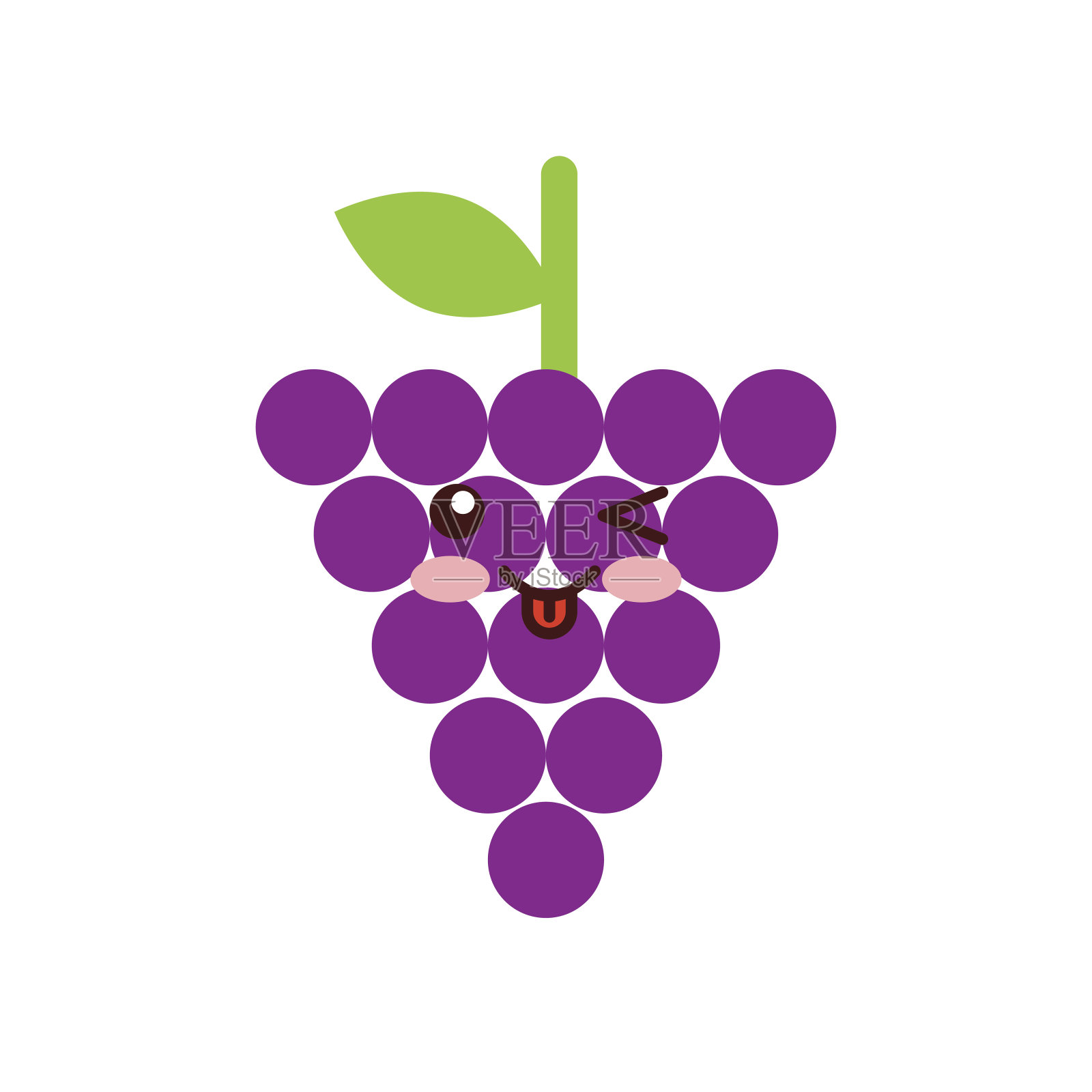 葡萄水果图标插画图片素材