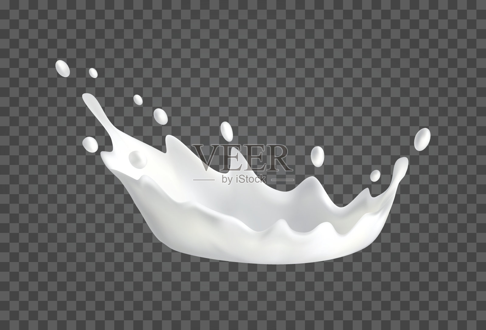 牛奶飞溅写实插图设计元素图片