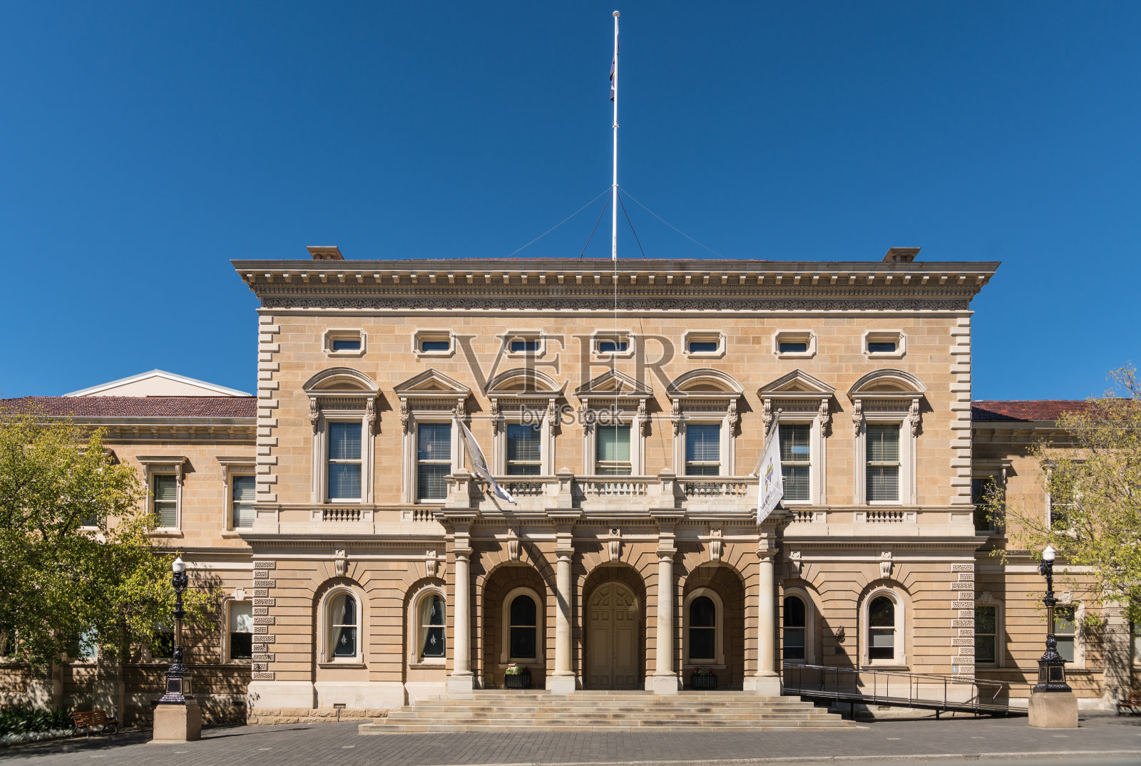澳大利亚霍巴特市政厅。照片摄影图片