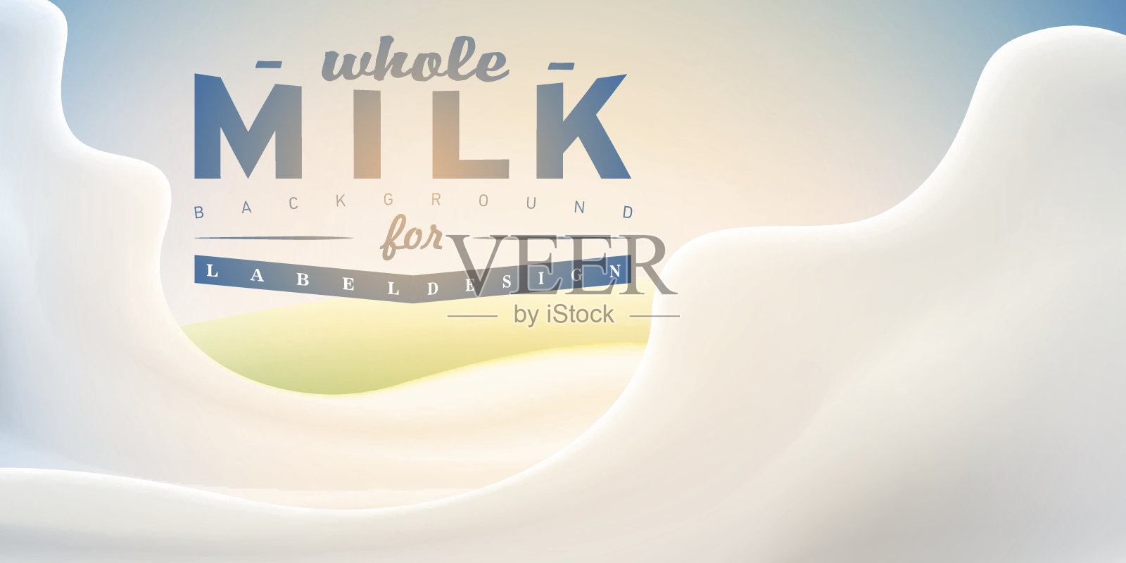 现实的牛奶喷溅矢量背景插图准备为您的设计。插画图片素材