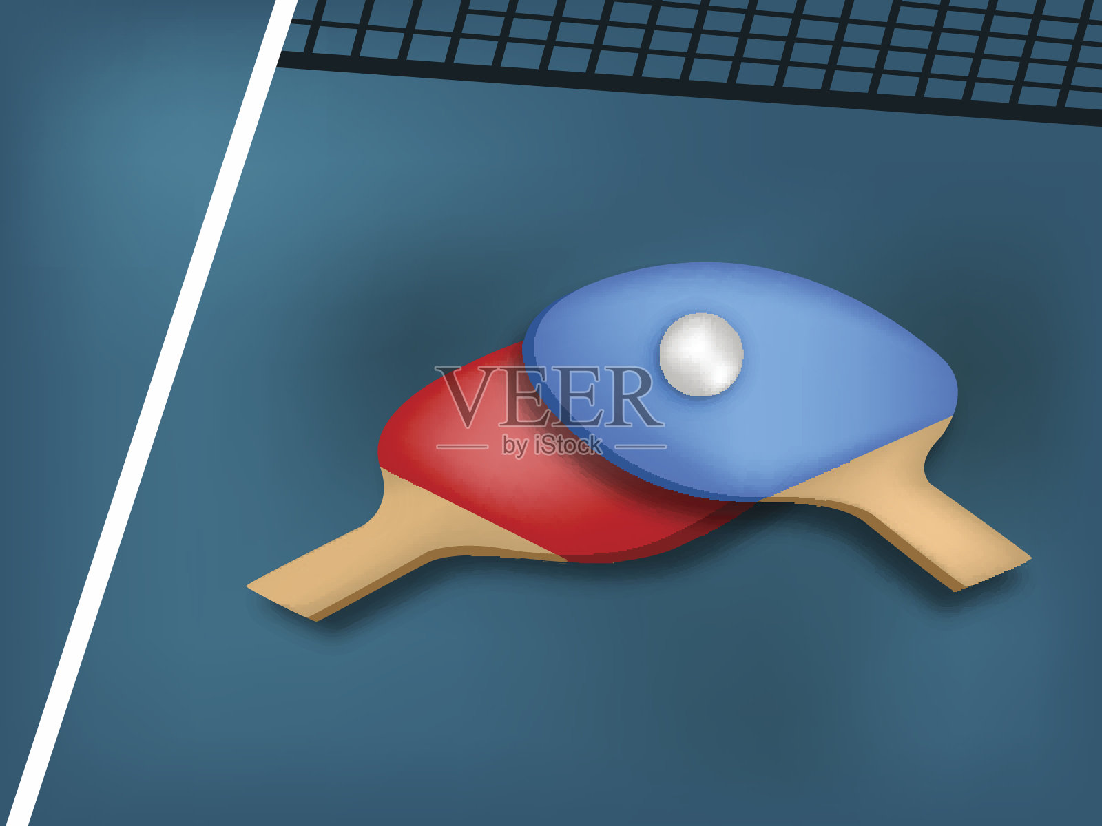 插图元素为室内运动乒乓球插画图片素材