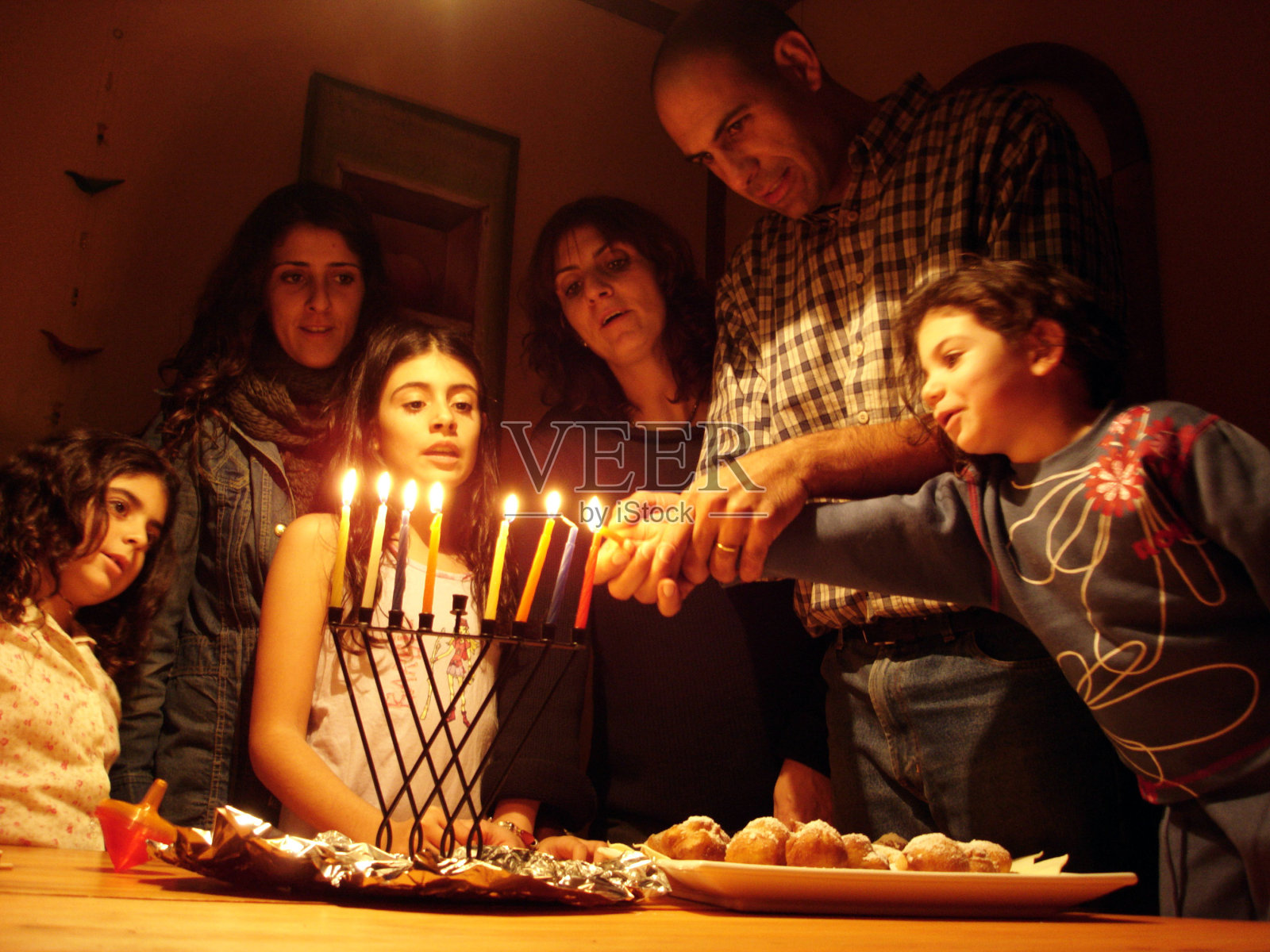 犹太人的光明节假期照片摄影图片