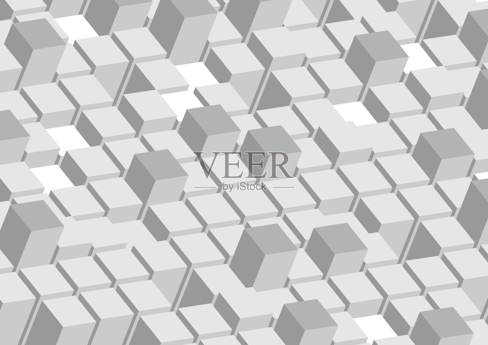3d抽象技术灰色几何形状的背景插画图片素材
