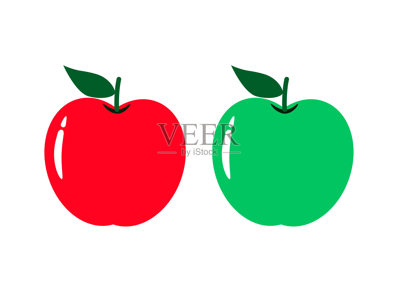 红苹果蓝苹果设计元素图片