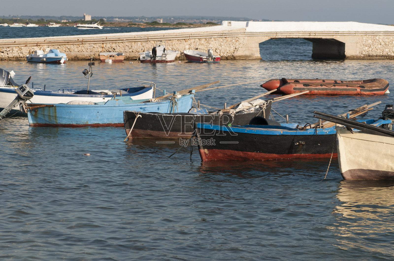 Porto Cesareo Puglia之海。意大利照片摄影图片