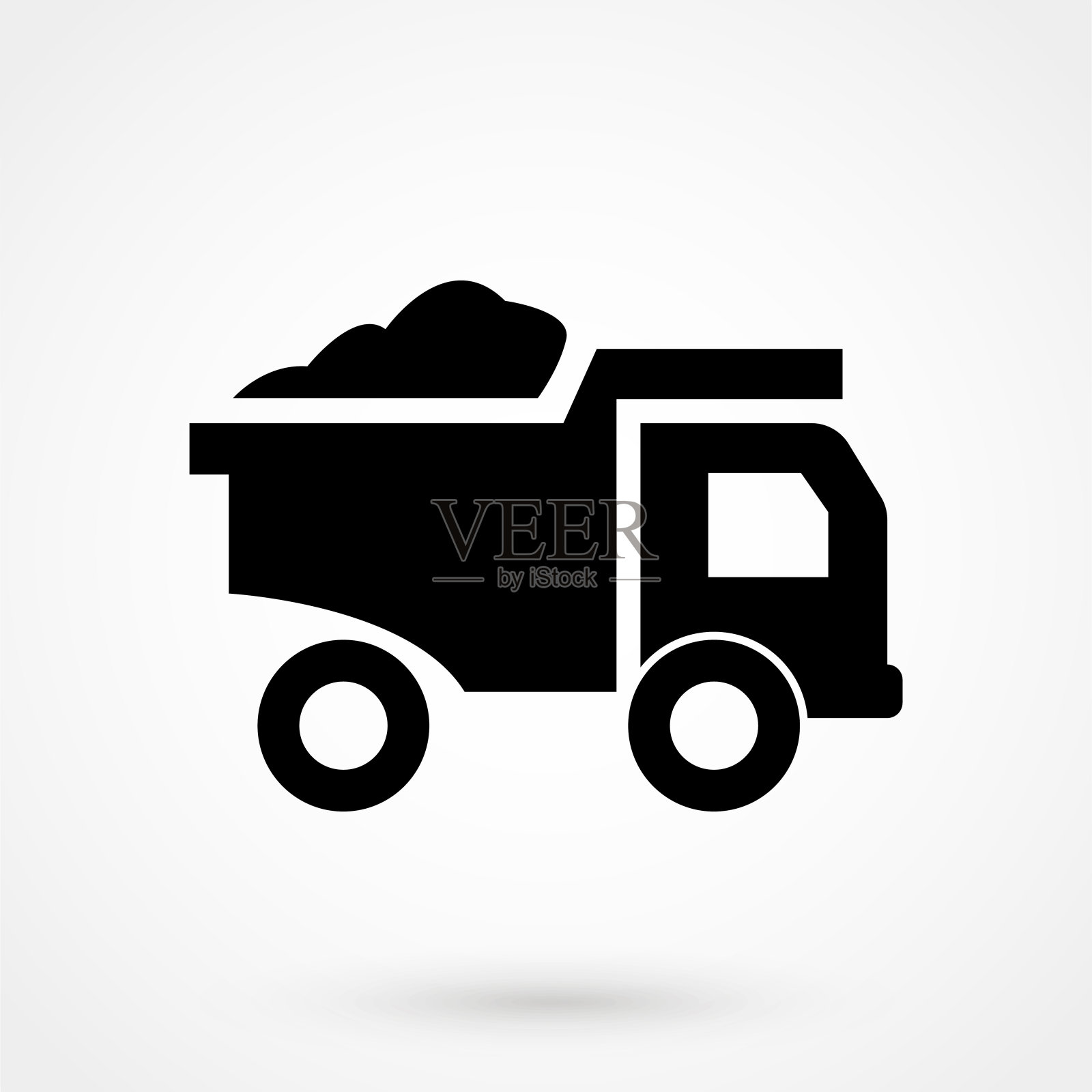 自动倾卸卡车图标设计元素图片