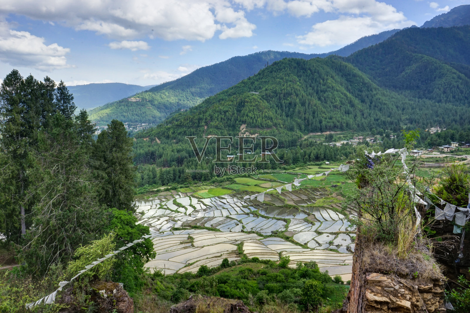 不丹的自然观点照片摄影图片