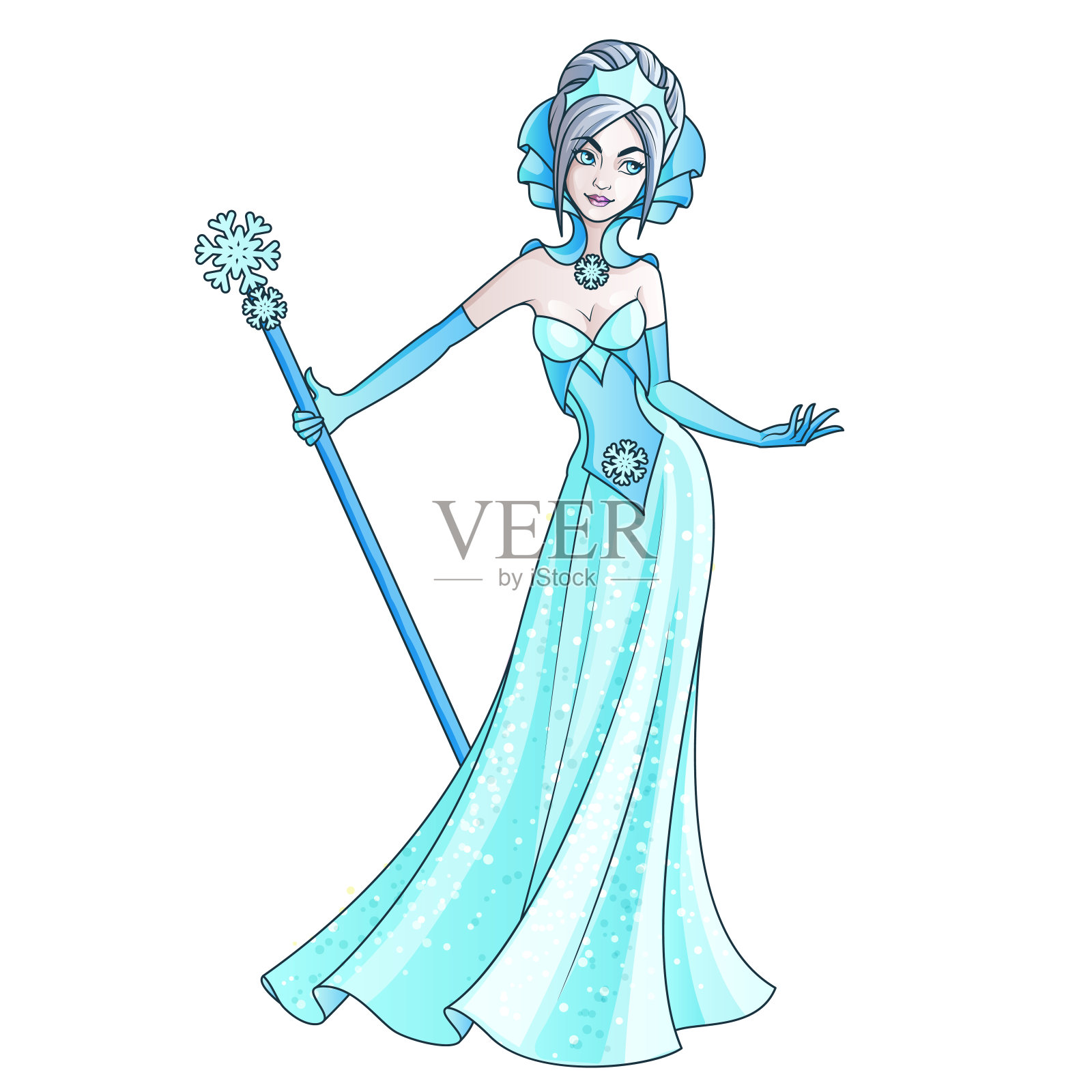 白雪皇后是童话故事中的人物插画图片素材