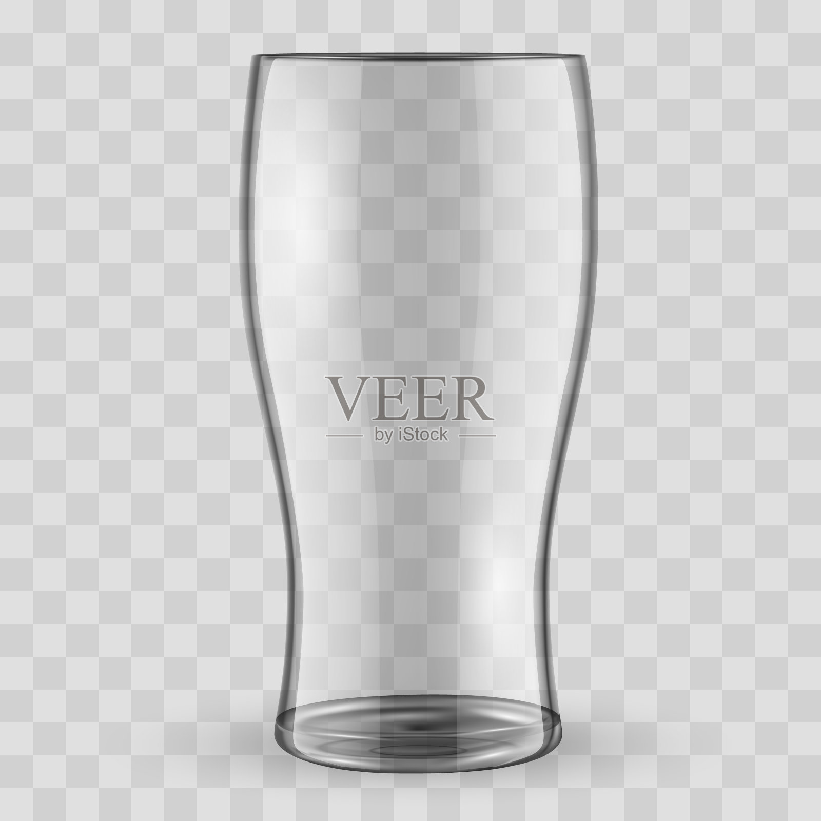 啤酒玻璃。矢量插图。设计元素图片