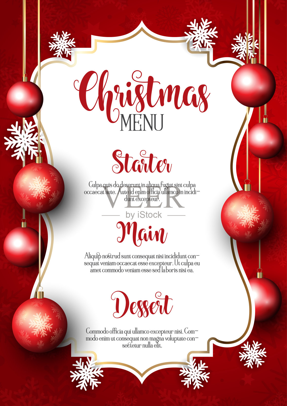 圣诞菜单设计背景设计模板素材