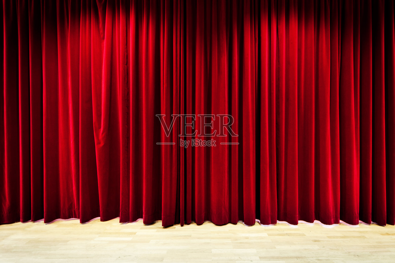 红色的窗帘阶段照片摄影图片