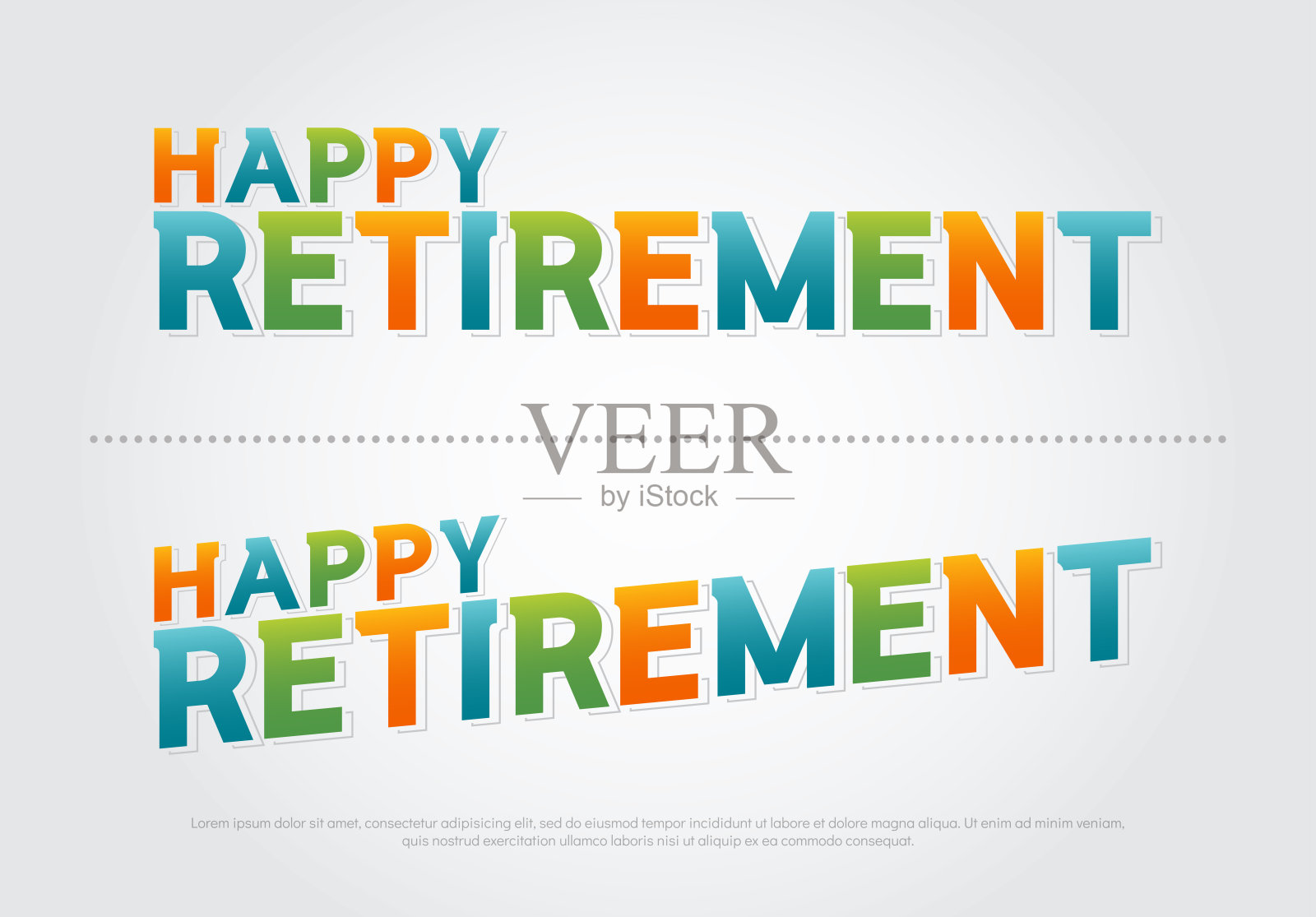 快乐的退休生活在白色的背景上。退休排版设计使用作为照片覆盖，地方卡片，海报，打印。矢量图插画图片素材