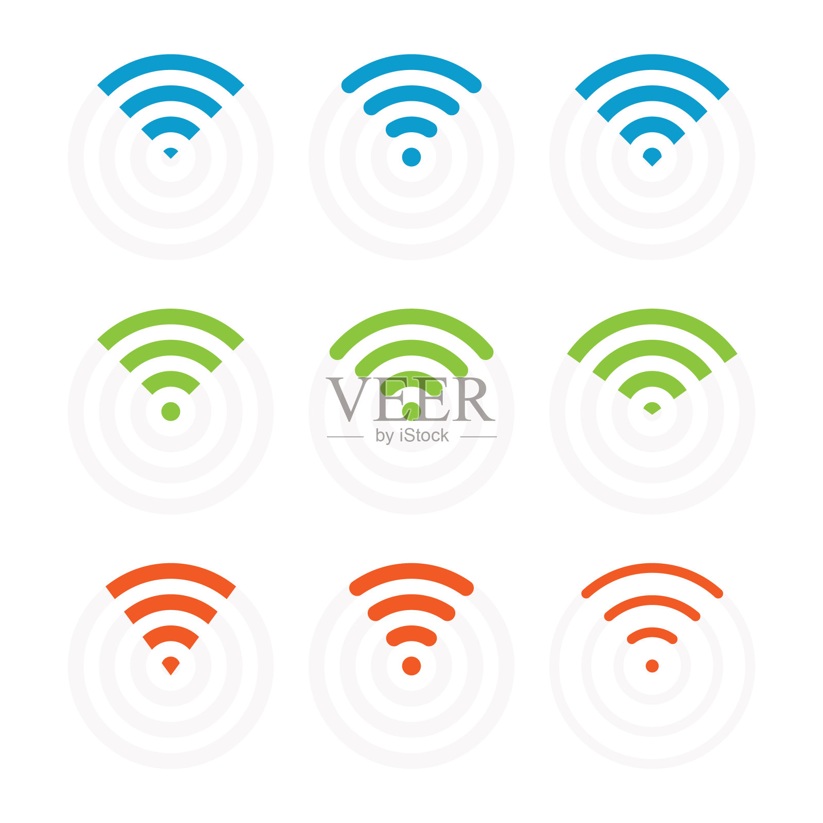 Wifi图标和标志，无线信号插画图片素材