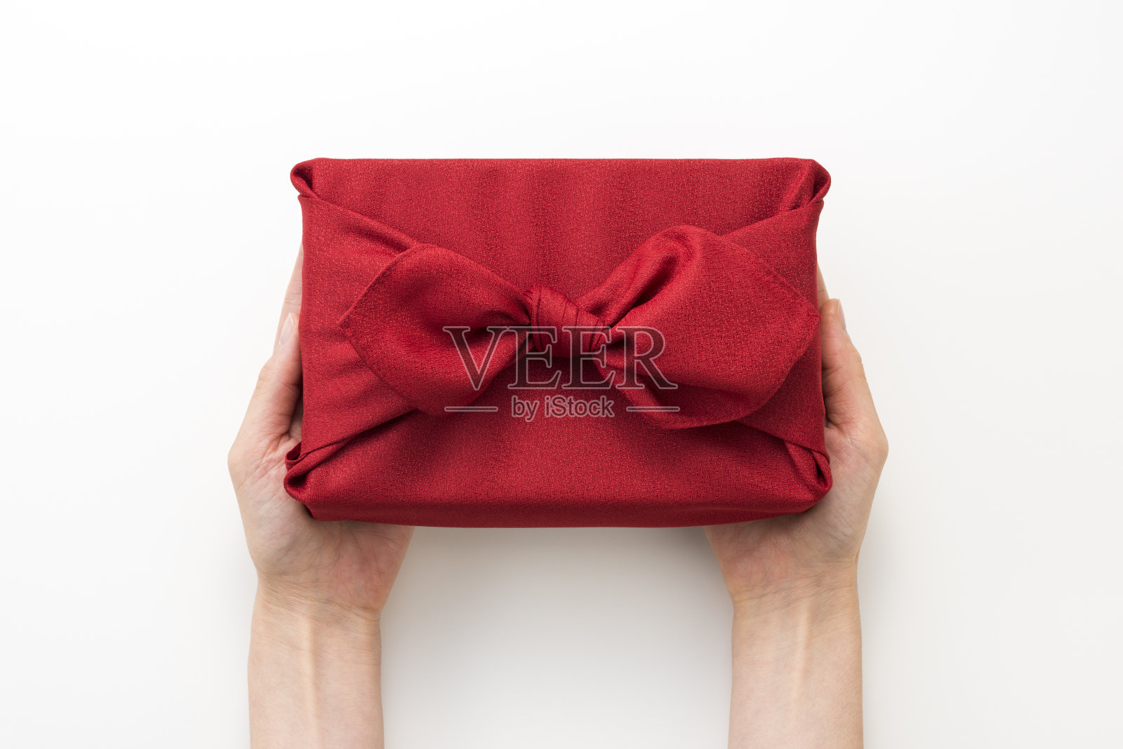 Furoshiki是日本的一种包装布，传统上用于运送礼物。照片摄影图片