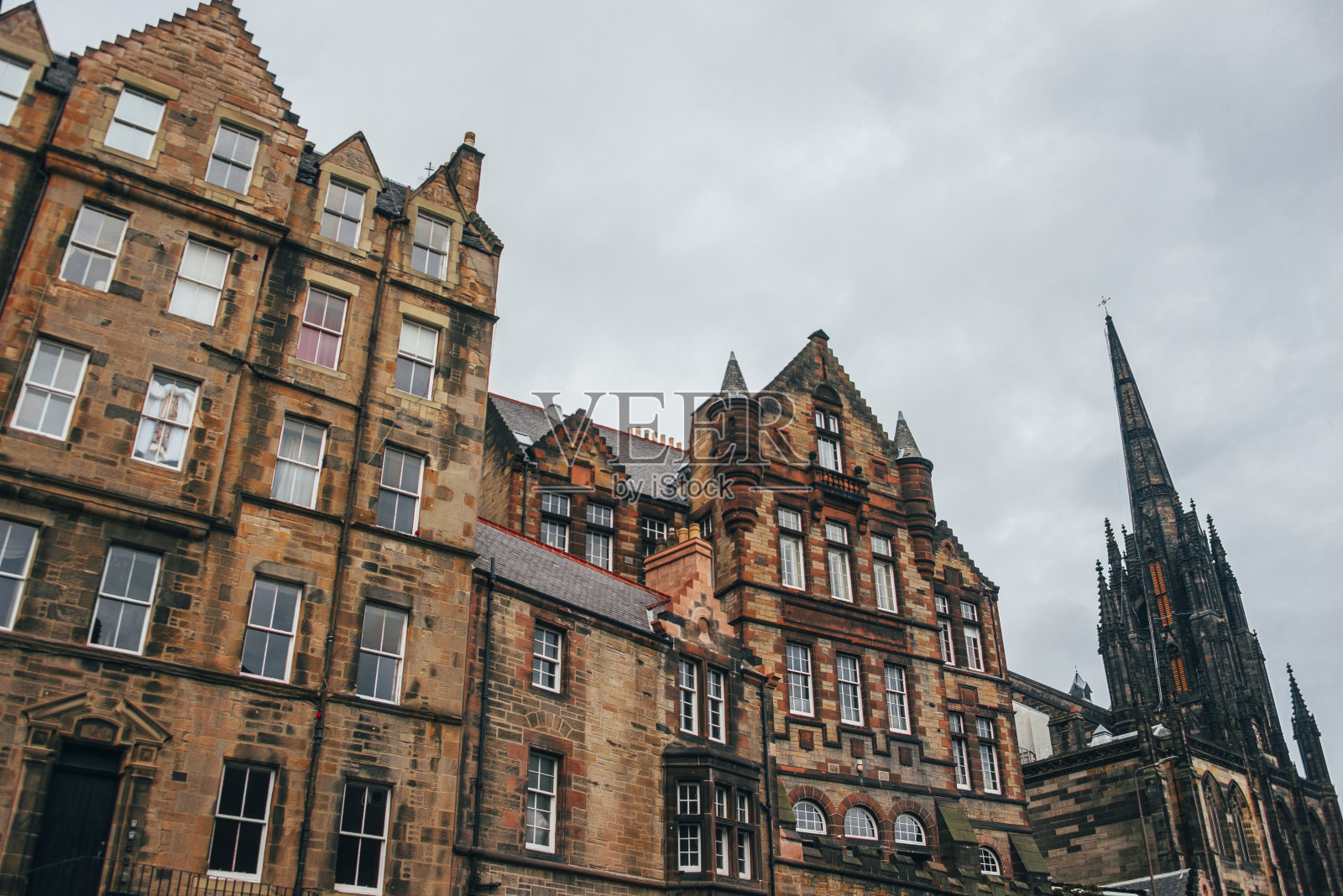 爱丁堡老城的建筑照片摄影图片