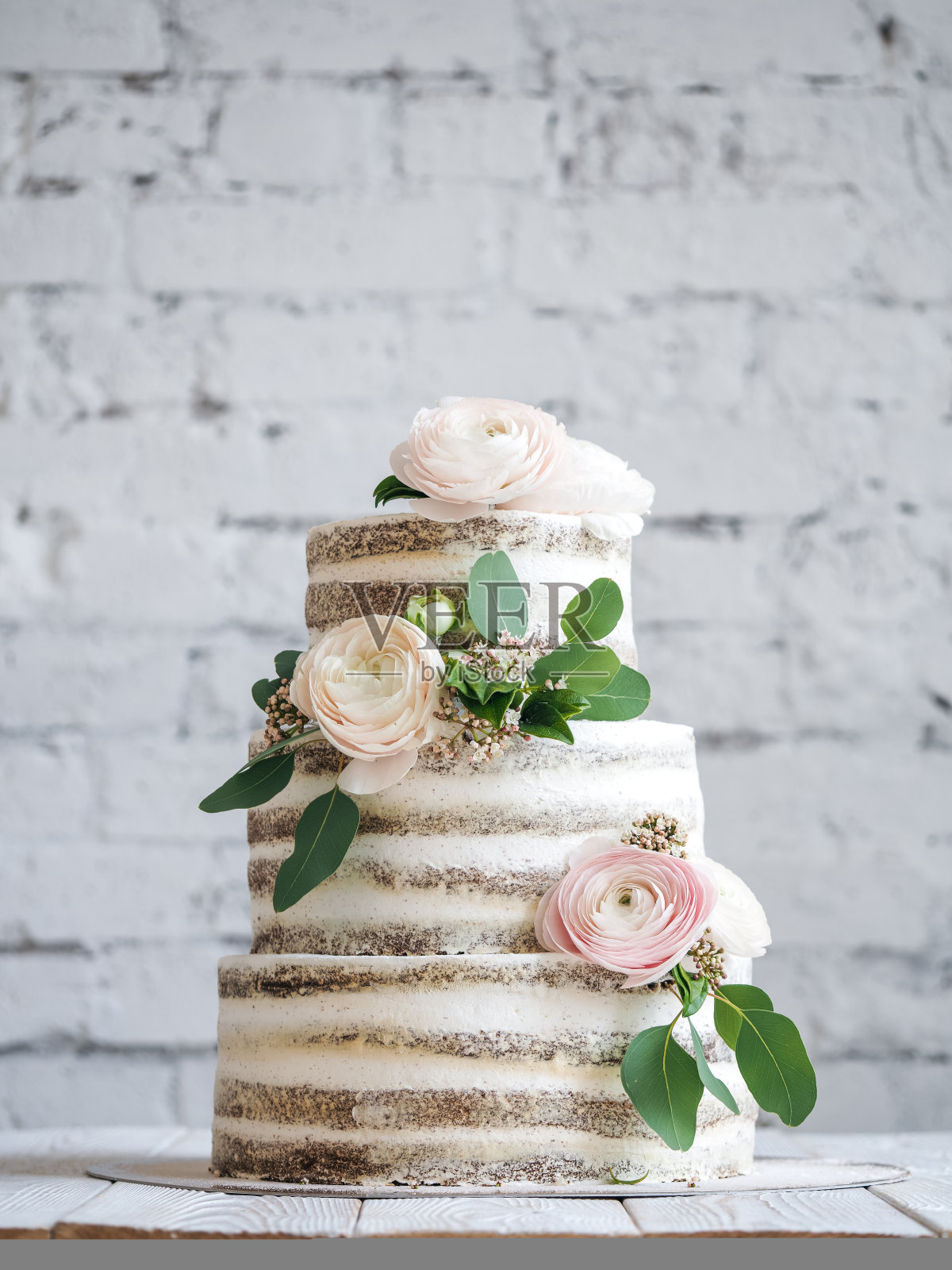 鲜花结婚蛋糕照片摄影图片