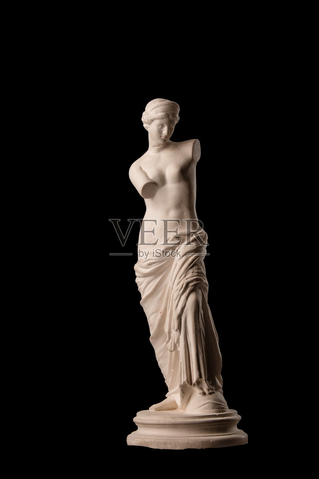 石膏维纳斯的石膏雕塑照片摄影图片