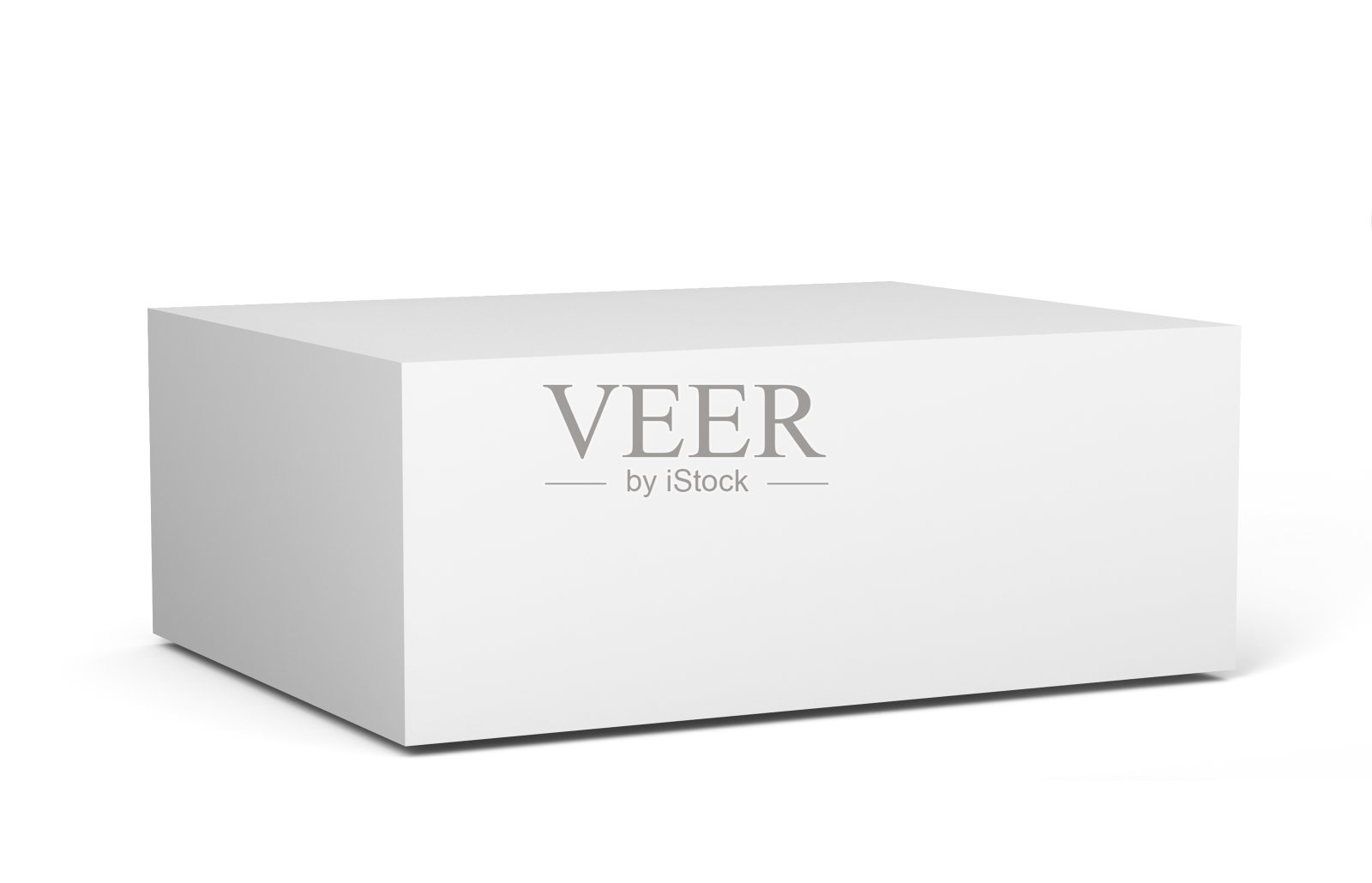 白色空白纸板包装的3d盒子在白色背景模拟和模板设计。照片摄影图片