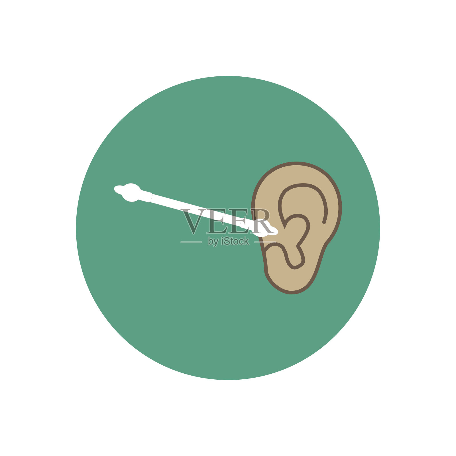 孩子耳朵护理插画图片素材