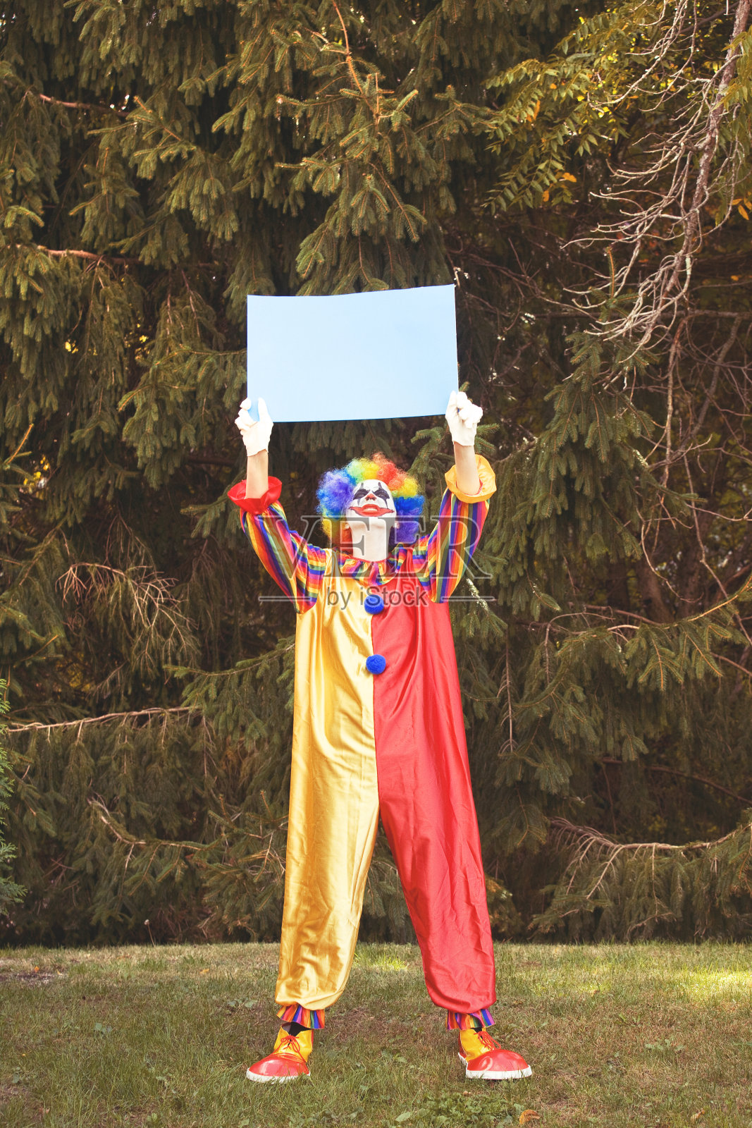 抗议的小丑照片摄影图片