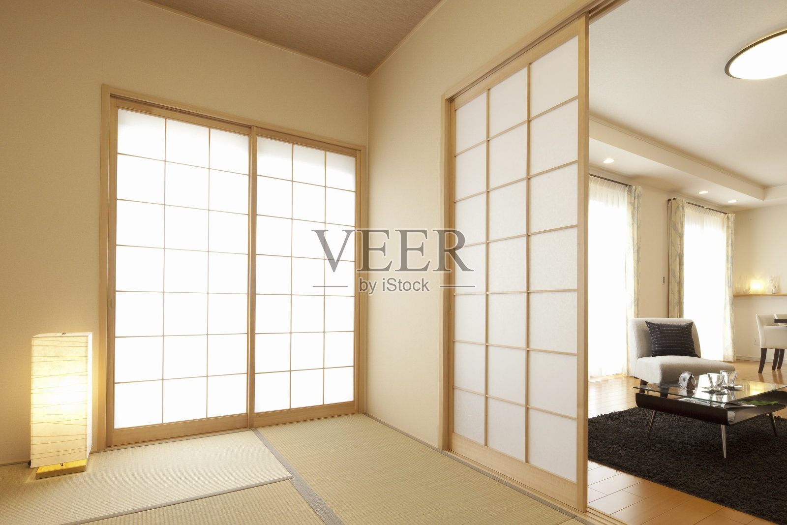 日式的房间照片摄影图片