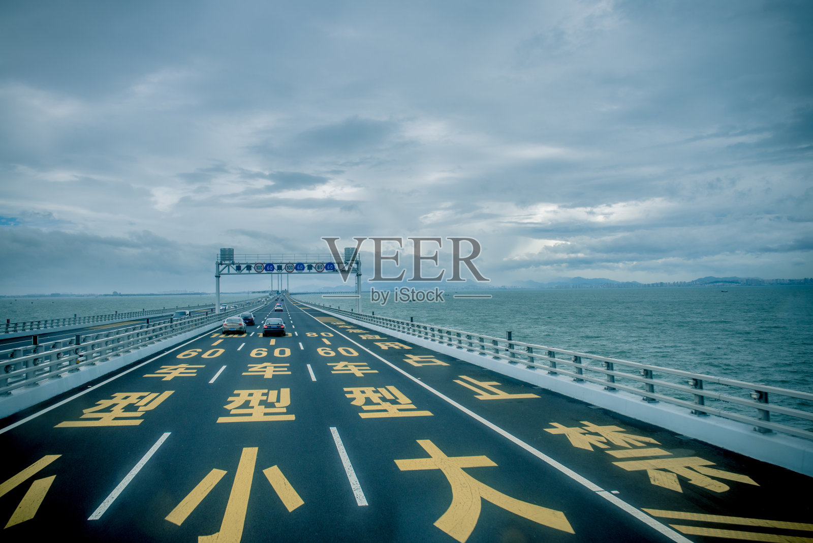 青岛胶州湾大桥，中国山东省，亚洲照片摄影图片