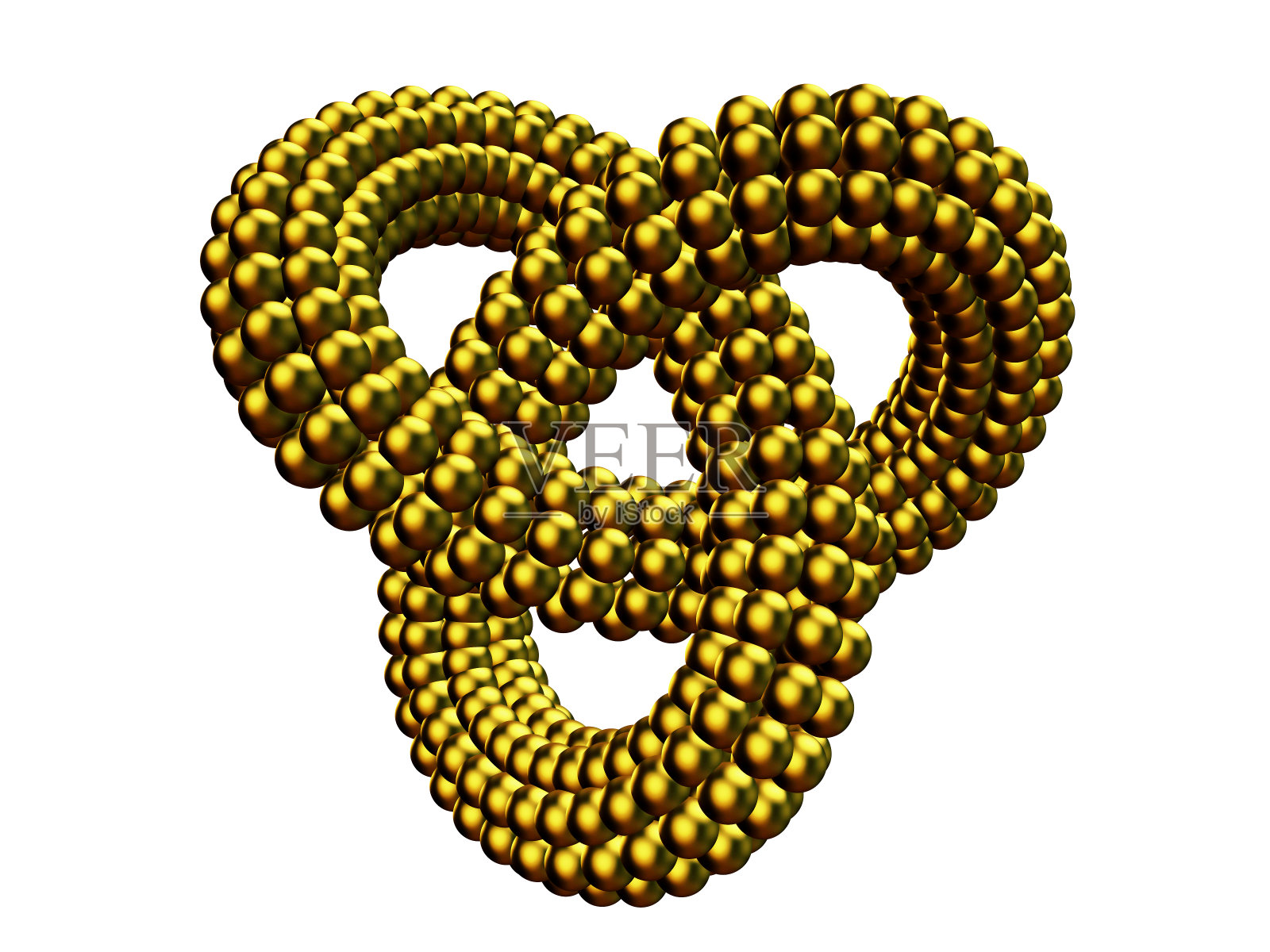 黄金无限物体由许多小的金色球体组成照片摄影图片