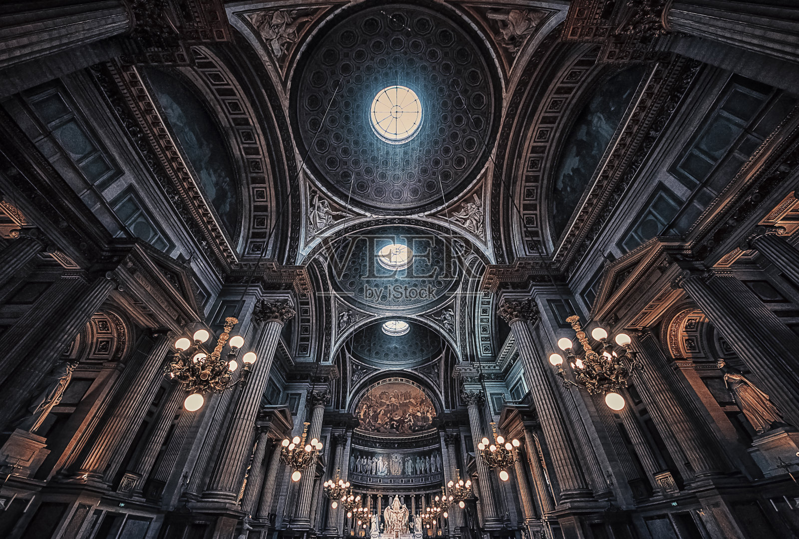 巴黎的拉马德莱恩教堂照片摄影图片