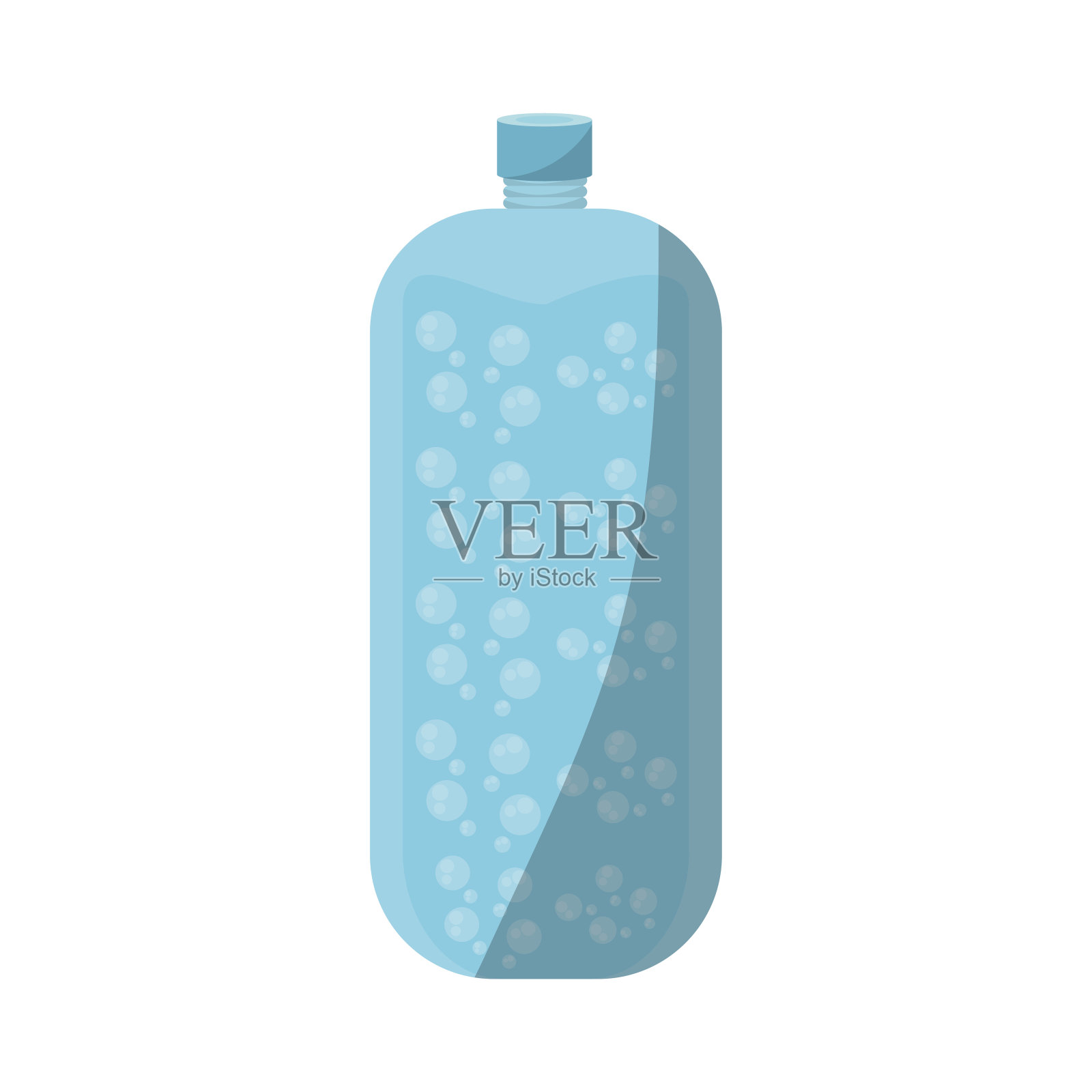 瓶装水，塑料饮料插画图片素材