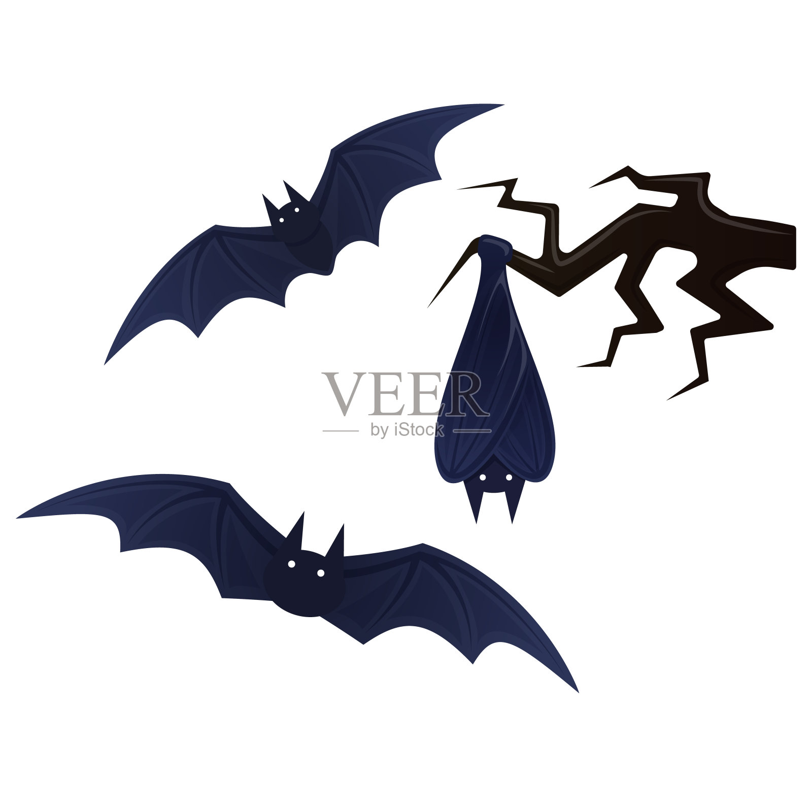 万圣节蝙蝠插图设计元素图片