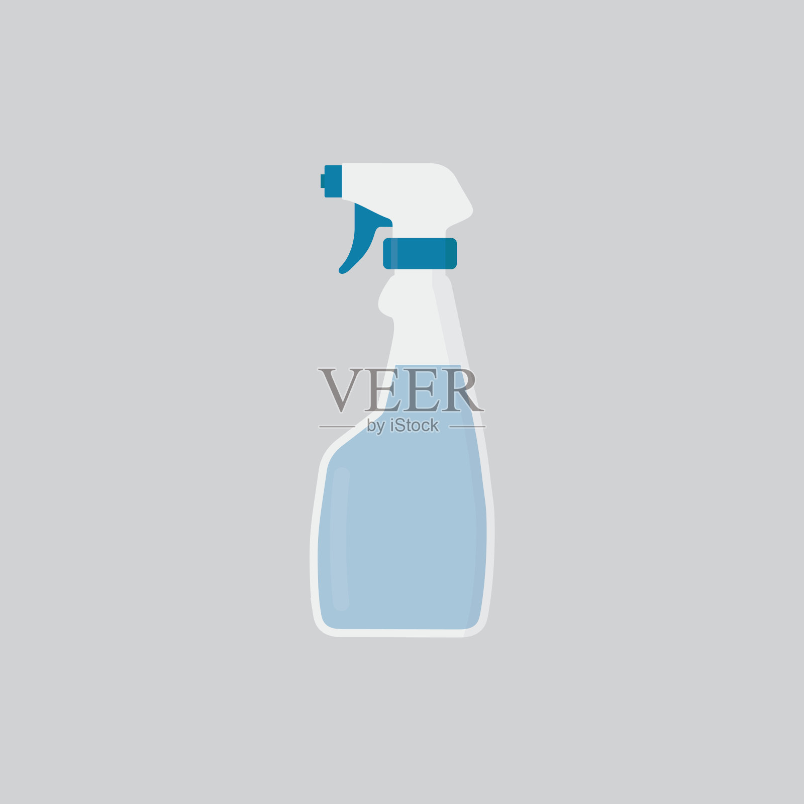 清洁喷雾瓶与洗涤剂液体插图插画图片素材