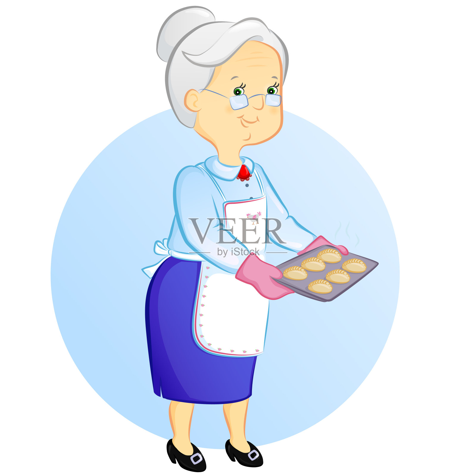 祖母和馅饼设计元素图片