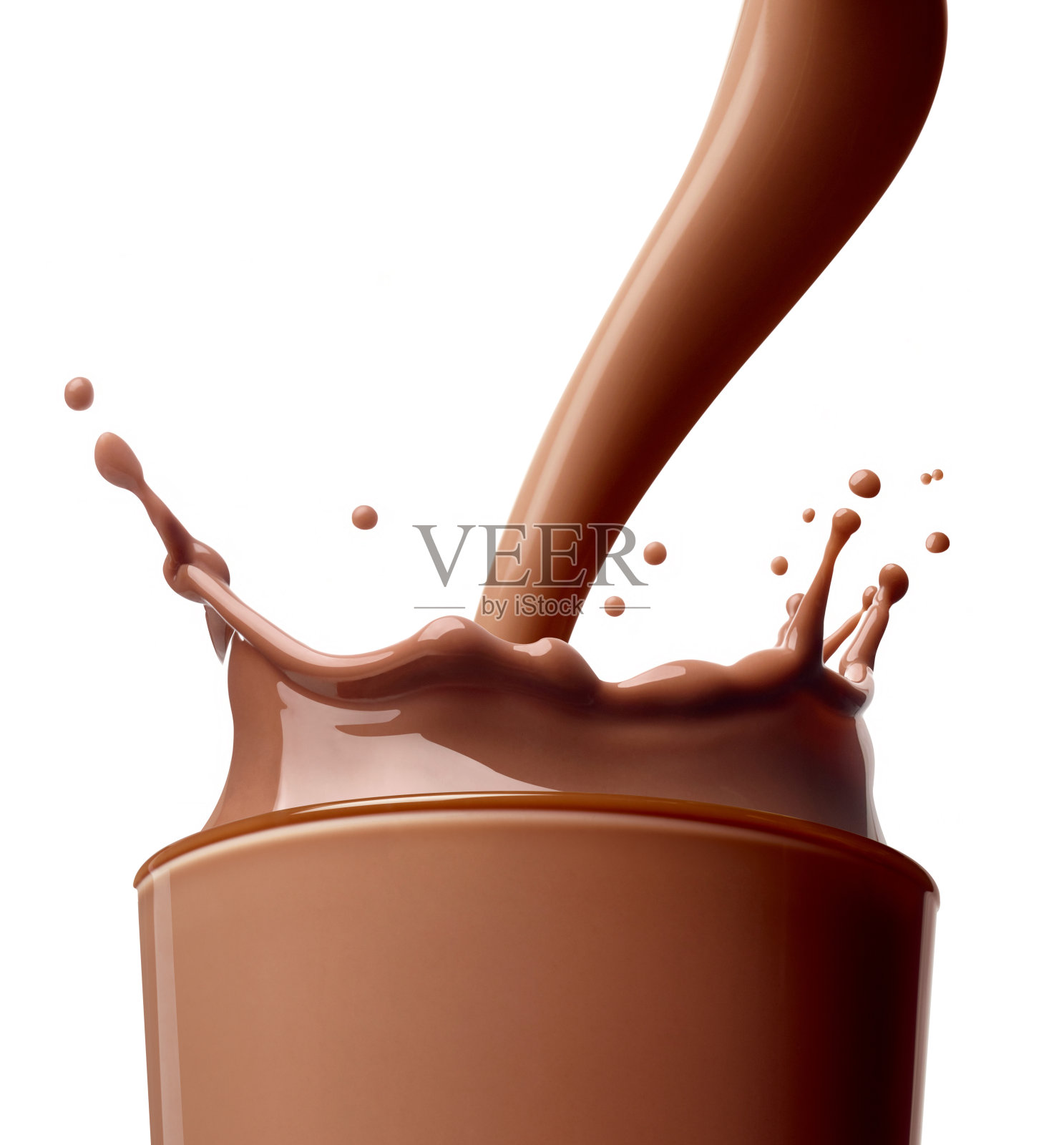 巧克力牛奶饮料飞溅杯照片摄影图片