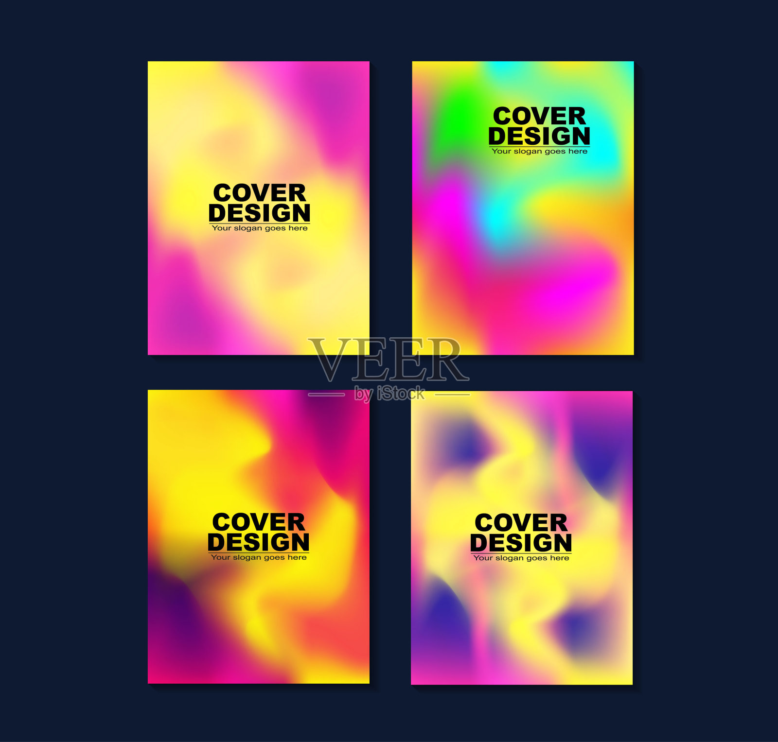 抽象的彩色封面。可用于传单，封面，小册子或海报设计。插画图片素材