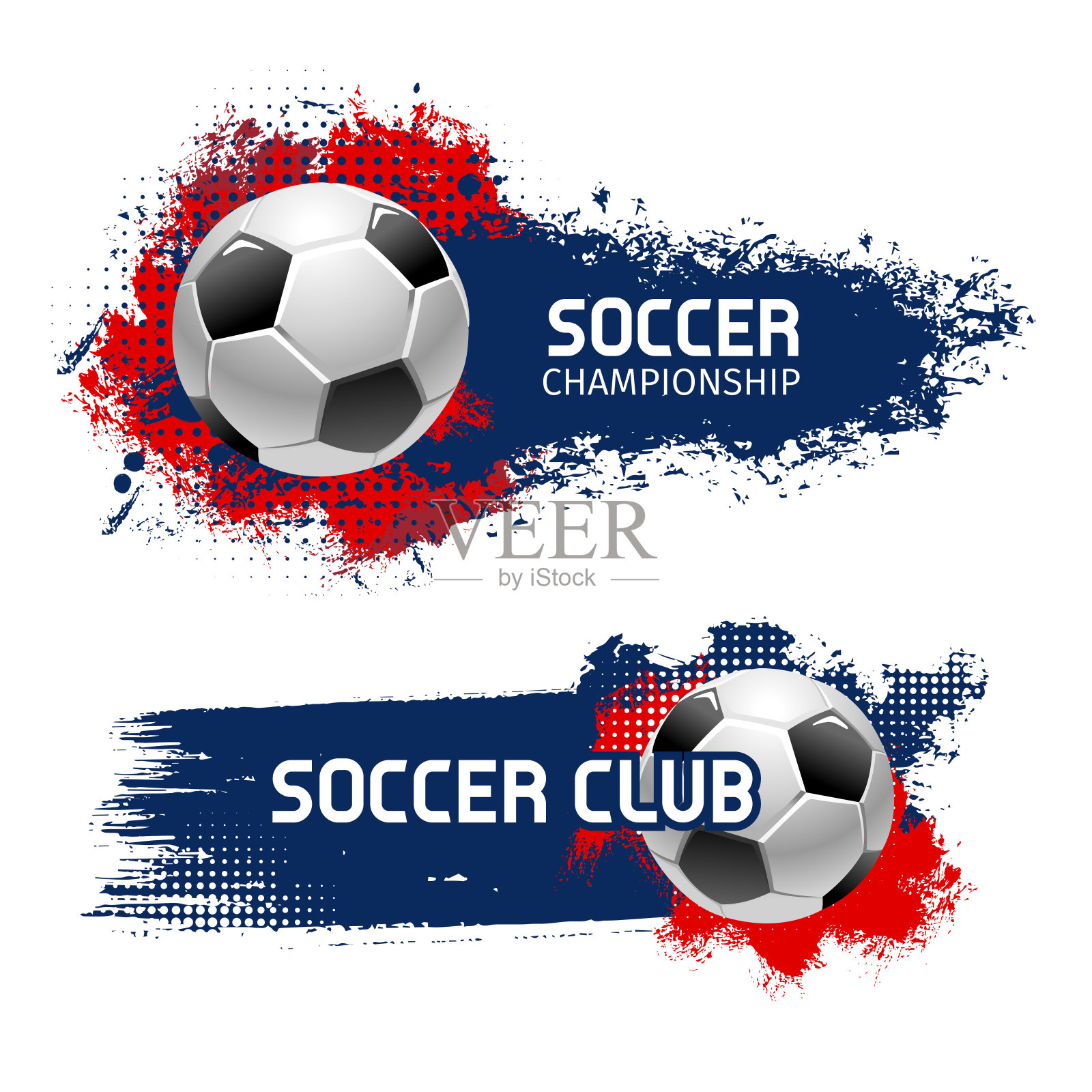 足球旗帜设置，足球运动游戏设计插画图片素材