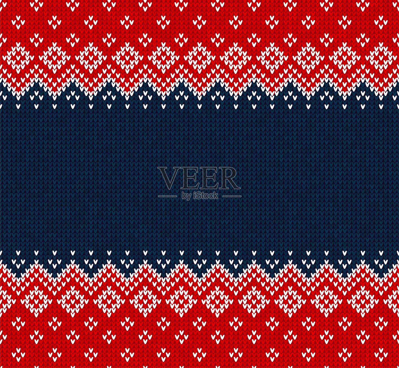 冬季圣诞节斯堪的纳维亚针织无缝抽象背景框架和边框。插画图片素材