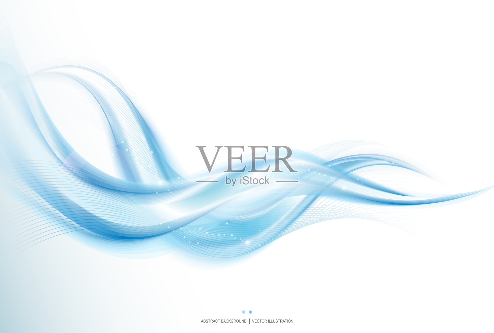 抽象蓝色条纹背景，水波概念，矢量插图设计元素图片