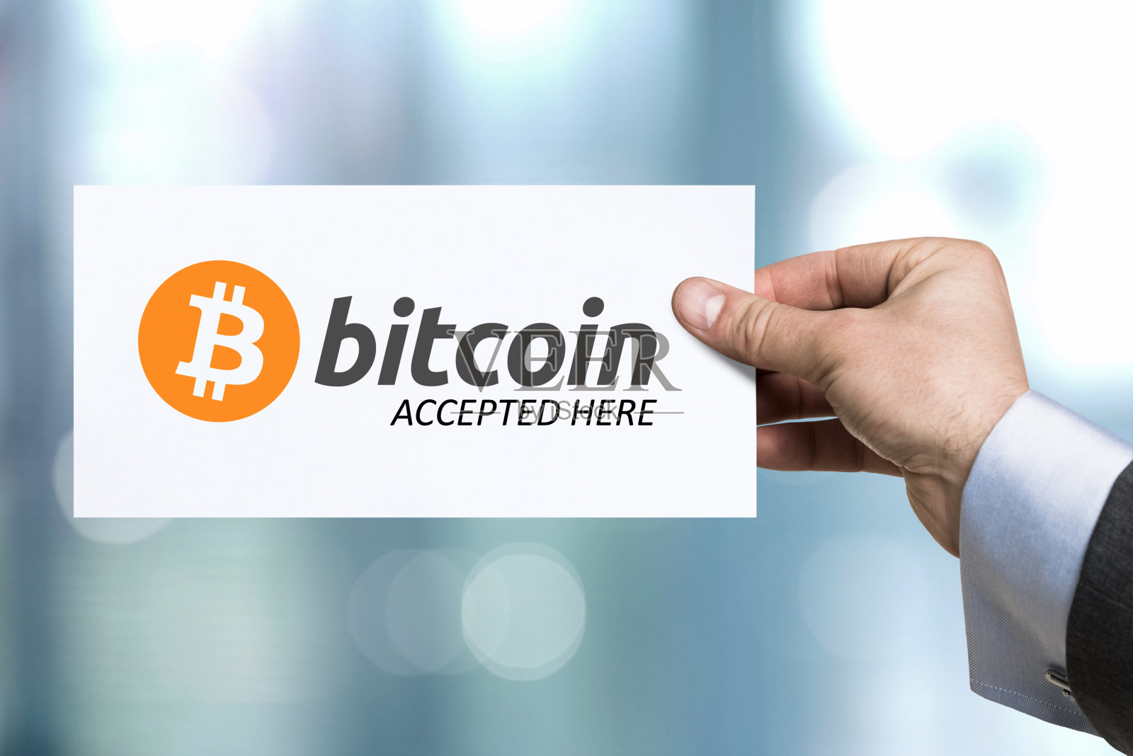 Bitcoin accepted here照片摄影图片