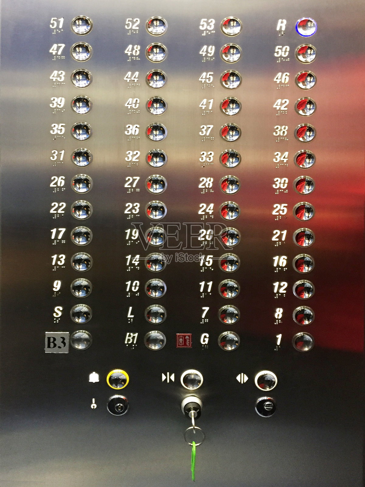 摩天大楼电梯按钮照片摄影图片