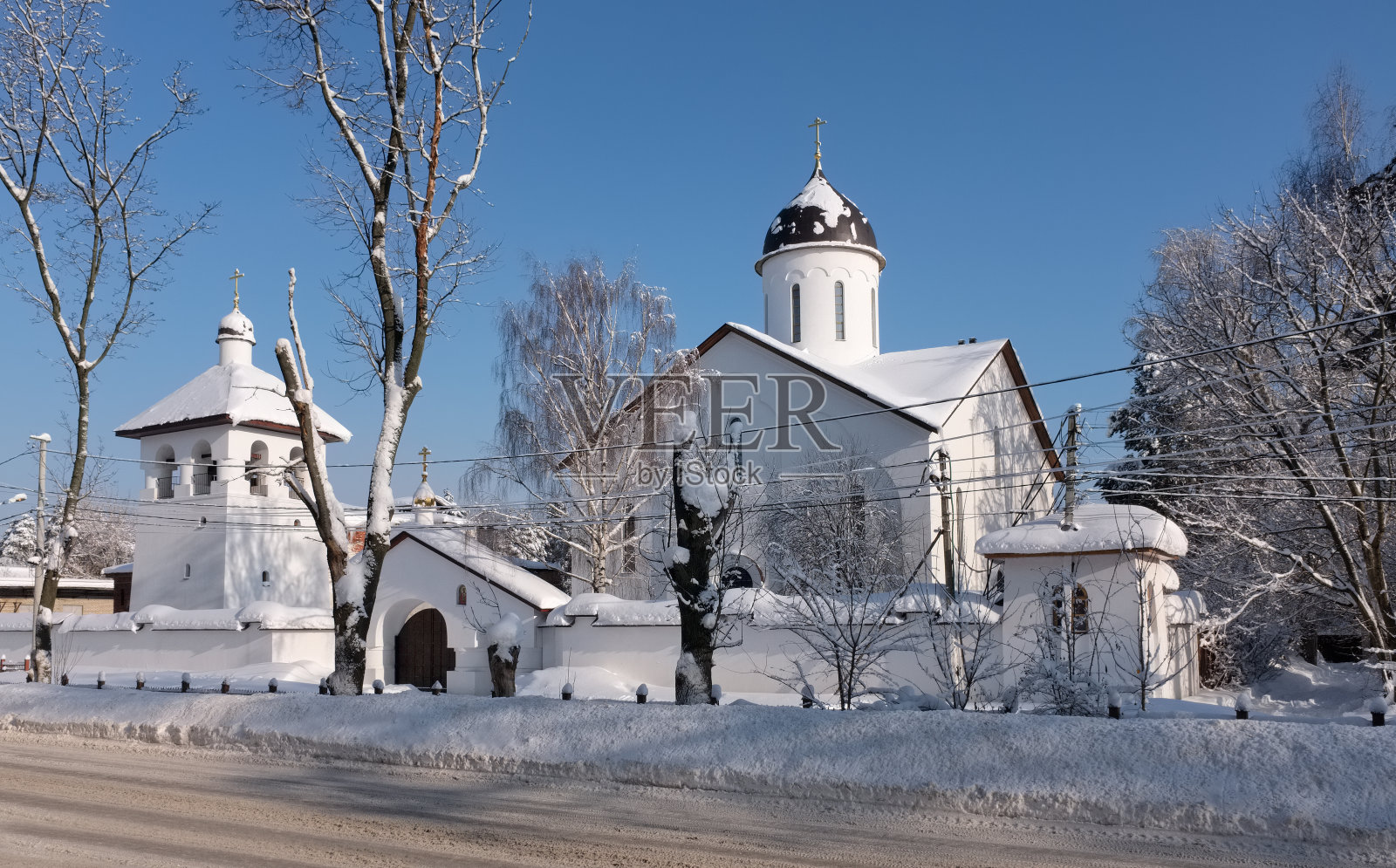 朱可夫斯基城德尔扎夫纳亚圣母像教堂照片摄影图片