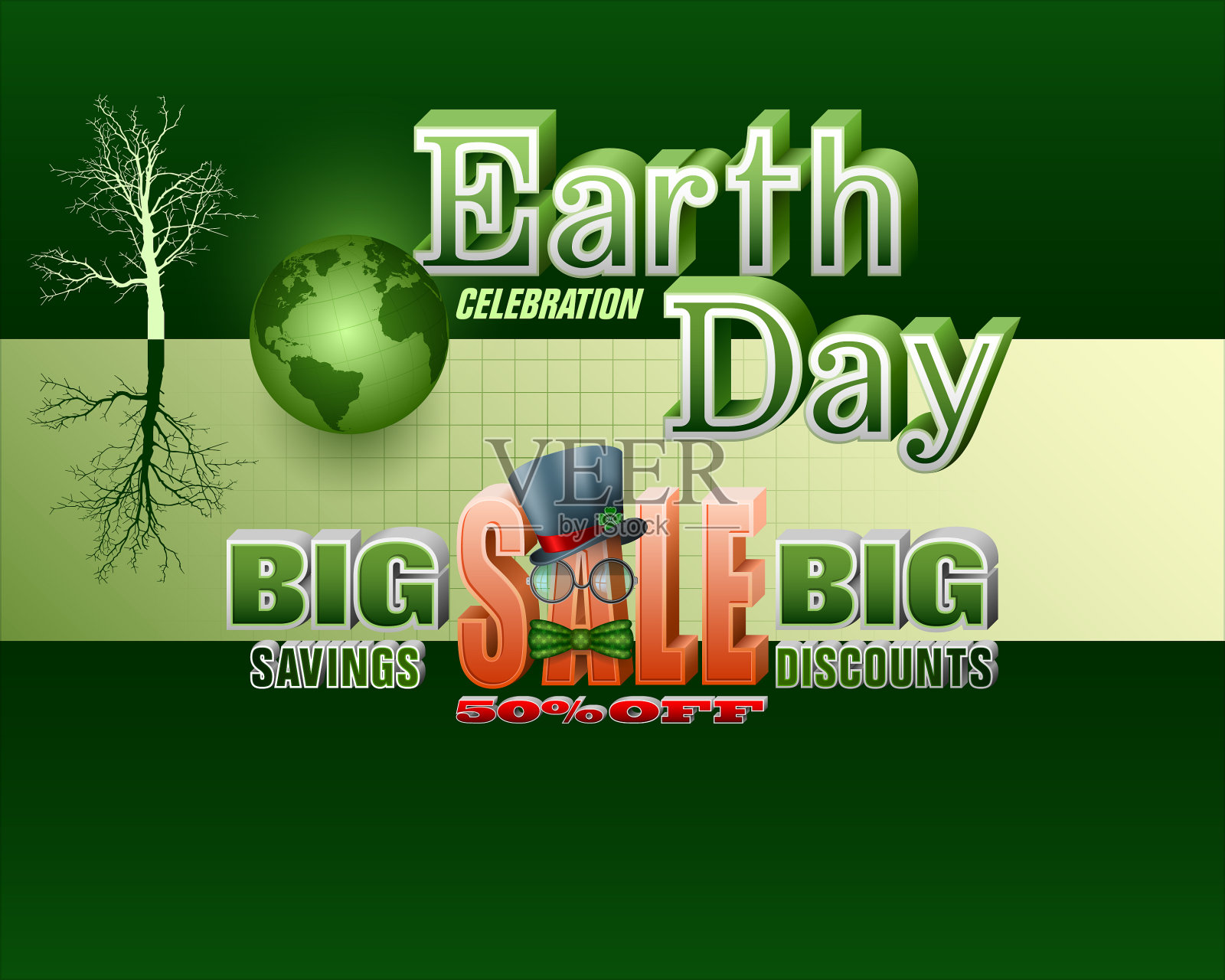 销售地球日庆祝，商业活动插画图片素材